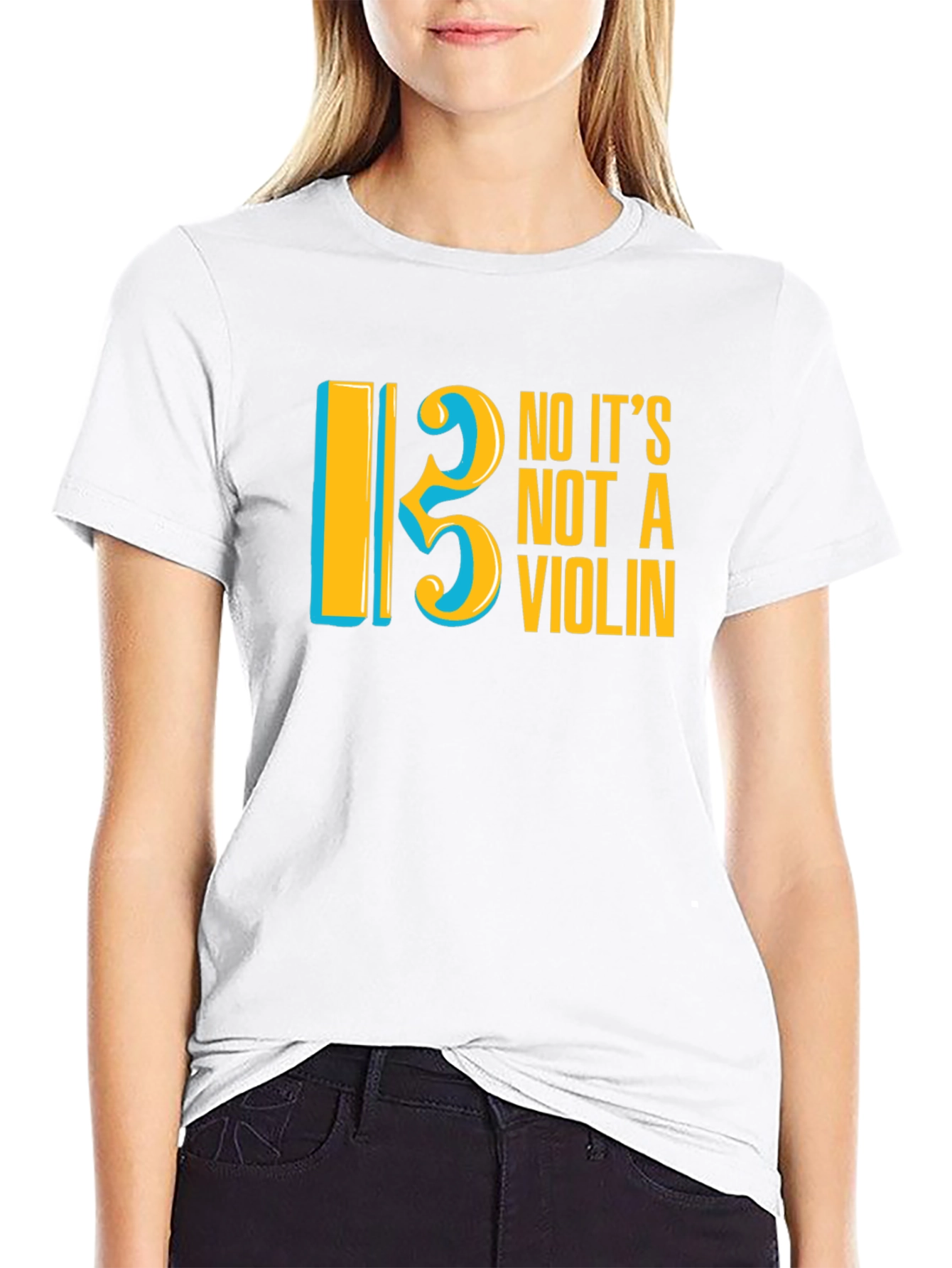 Bass Clef T-Shirt - No Its Not a Violin