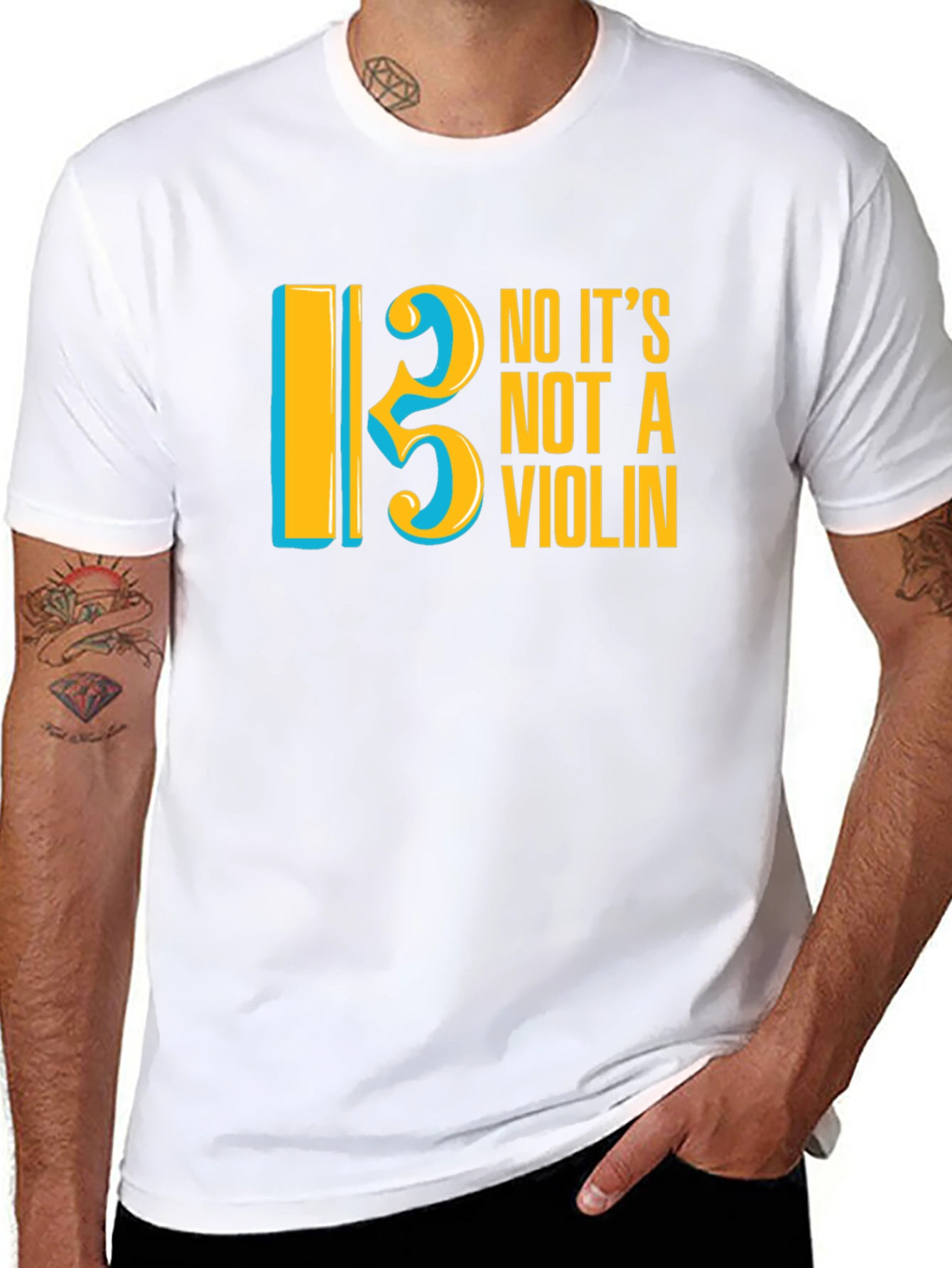 Bass Clef T-Shirt - No Its Not a Violin