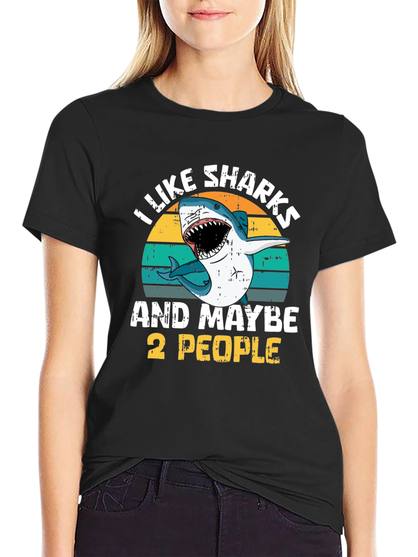 I Like Sharks and Maybe 2 People Graphic Tee