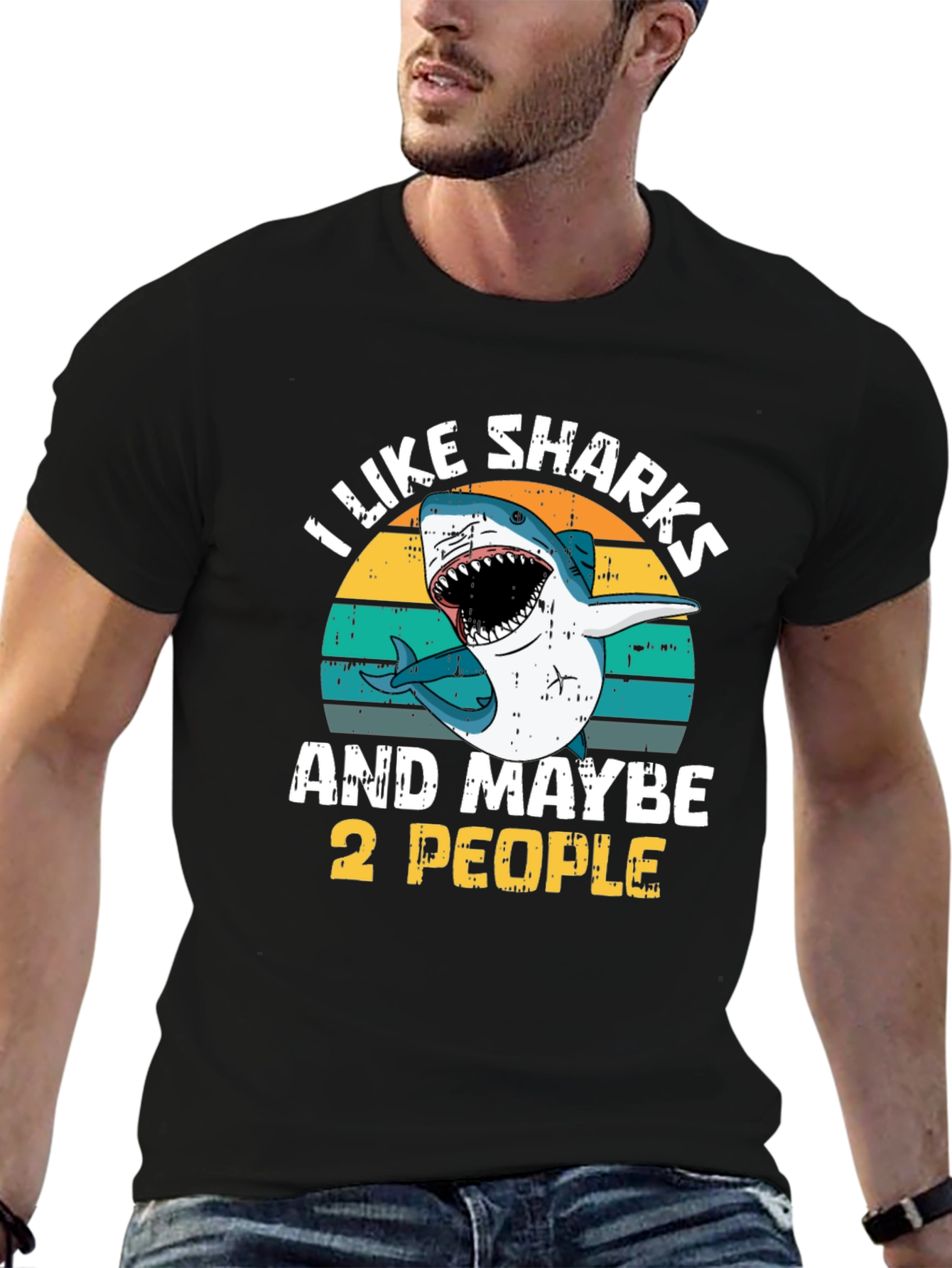I Like Sharks and Maybe 2 People Graphic Tee