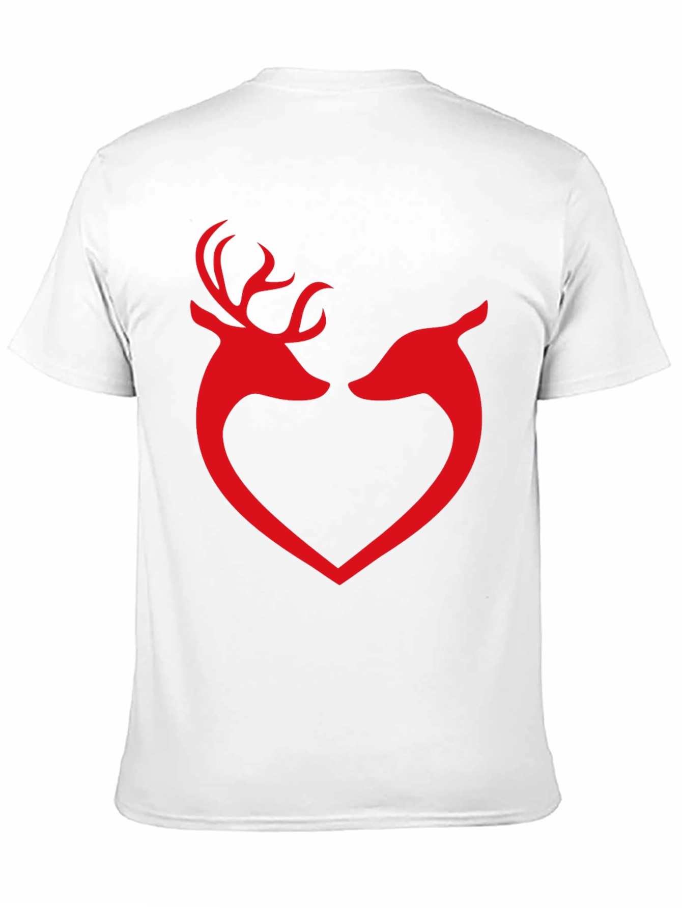 Deer Heart Graphic Tee - Black Cotton Blend