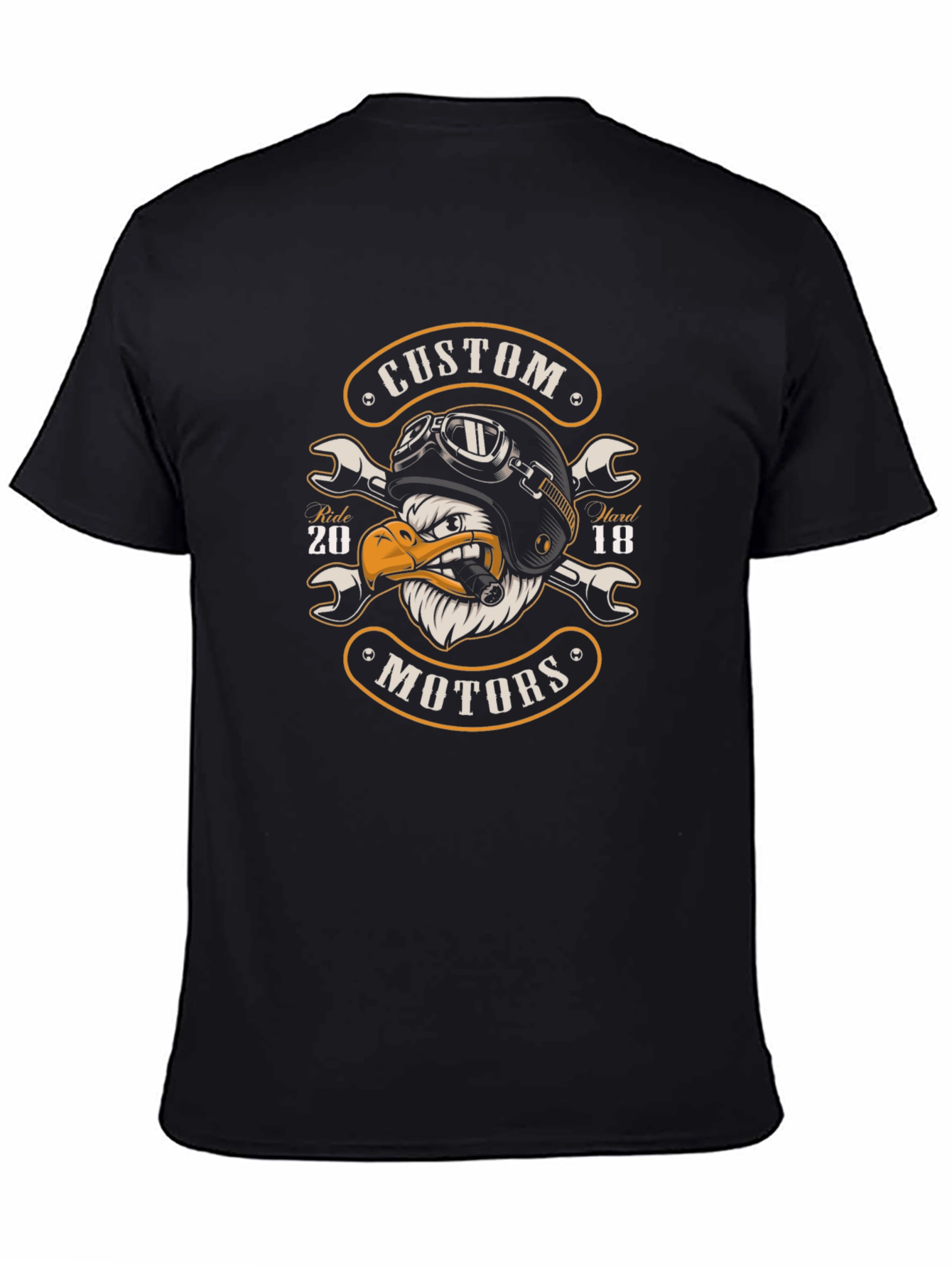 Custom Motors Eagle Ride Hard Black T-Shirt