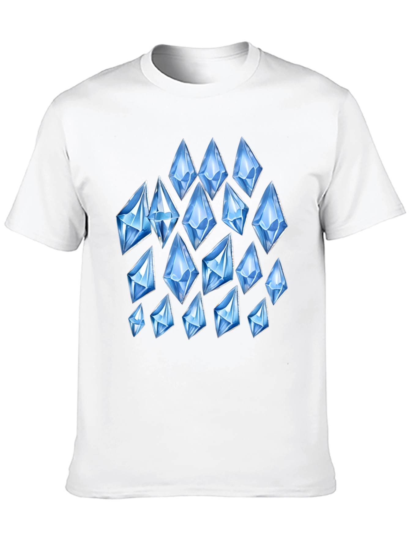 Mens Black T-Shirt with Diamond Pattern