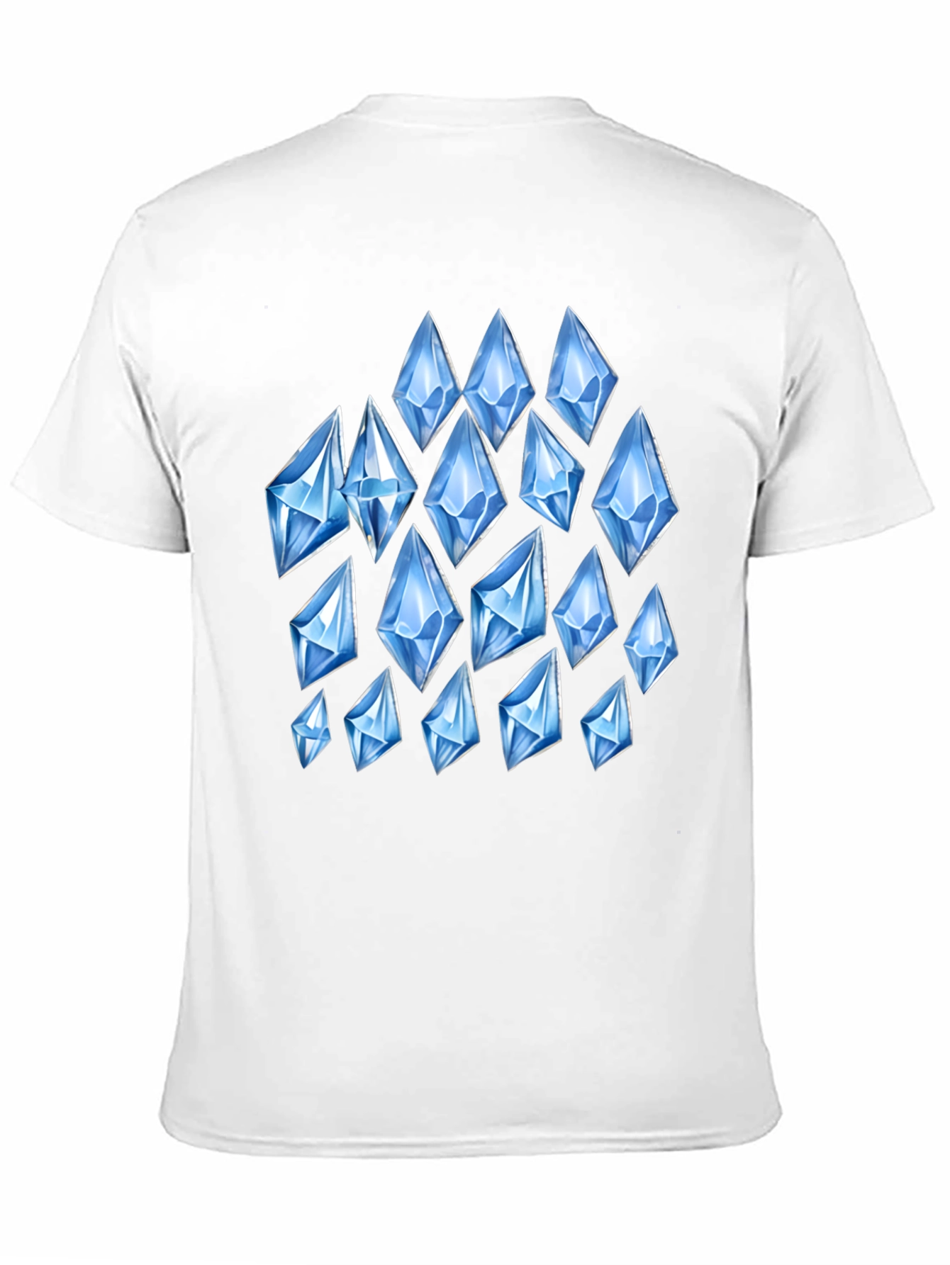 Mens Black T-Shirt with Diamond Pattern