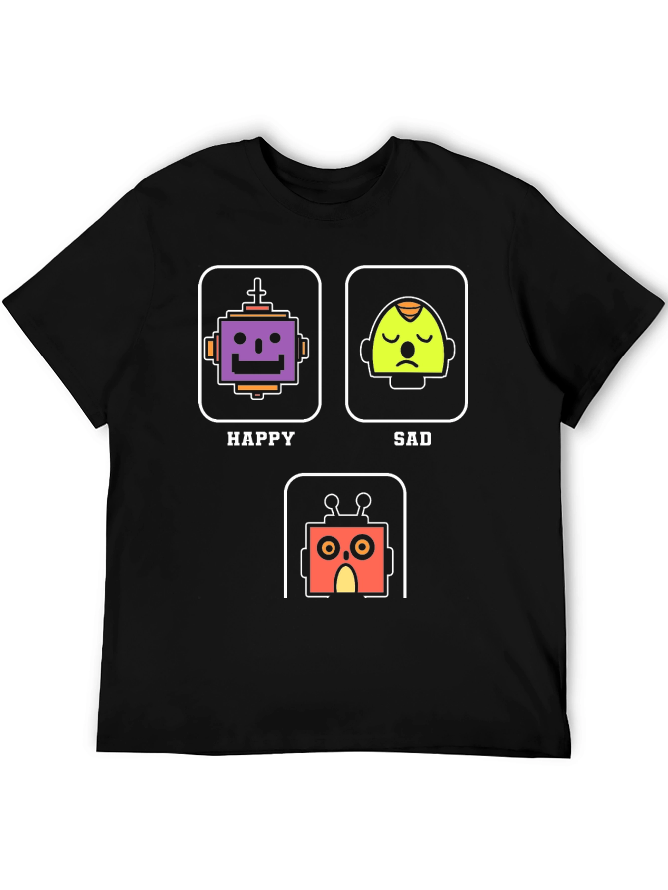 Robot Mood T-Shirt - Happy Sad Scared Graphic Tee