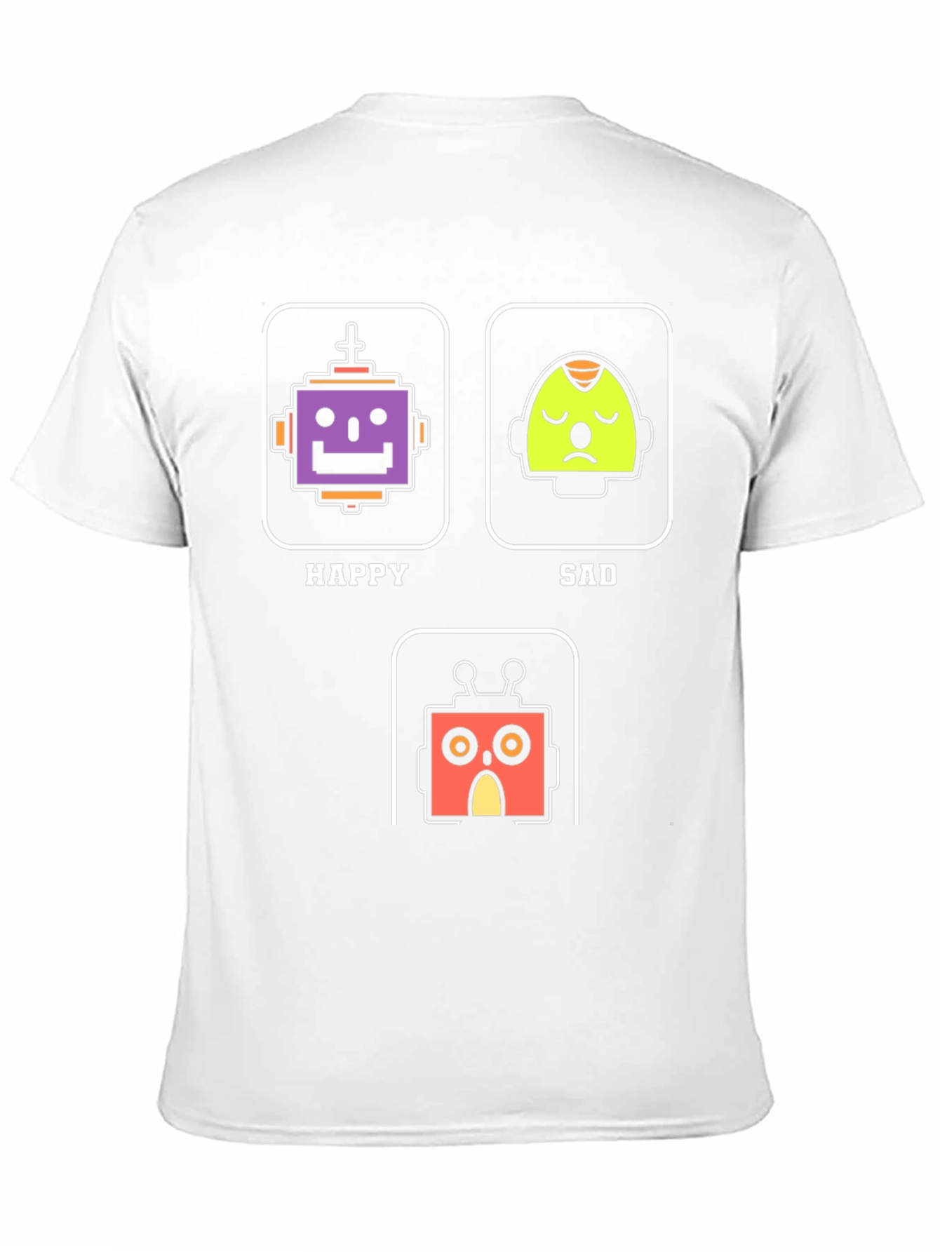 Robot Mood T-Shirt - Happy Sad Scared Graphic Tee