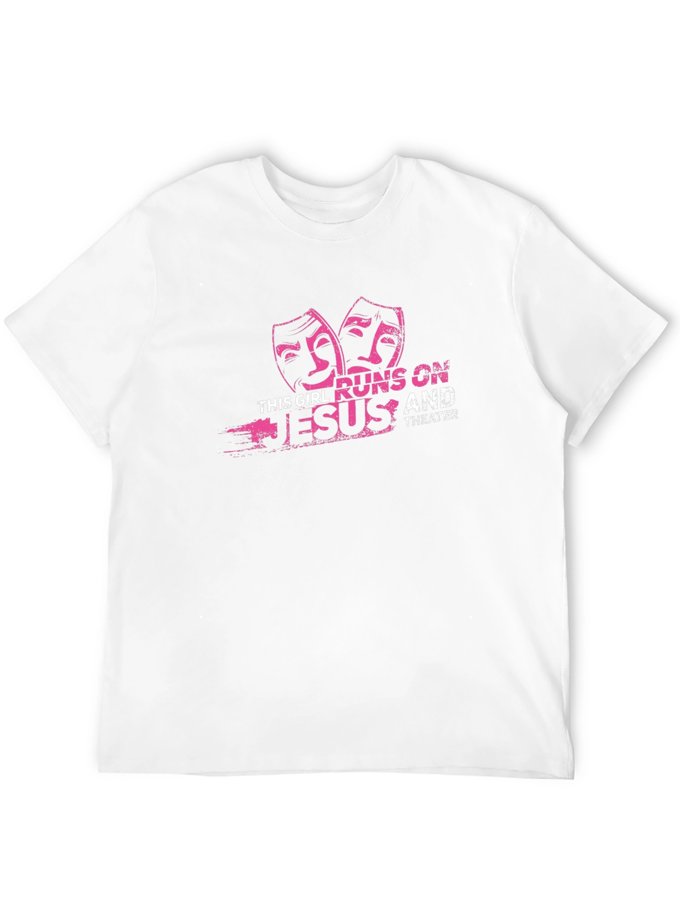 Runs on Jesus and Theater - Graphic T-Shirt
