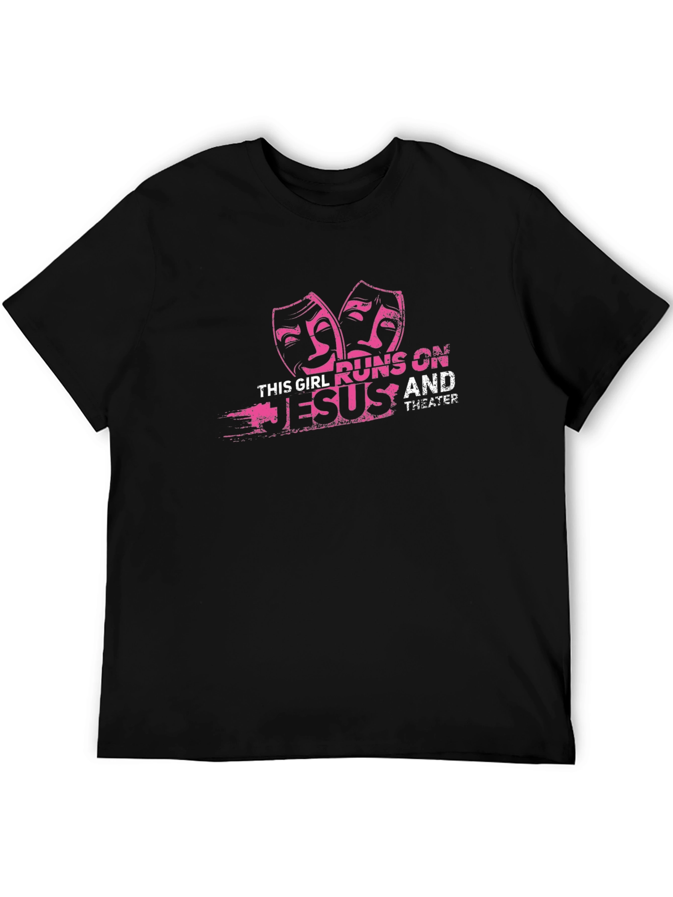 Runs on Jesus and Theater - Graphic T-Shirt