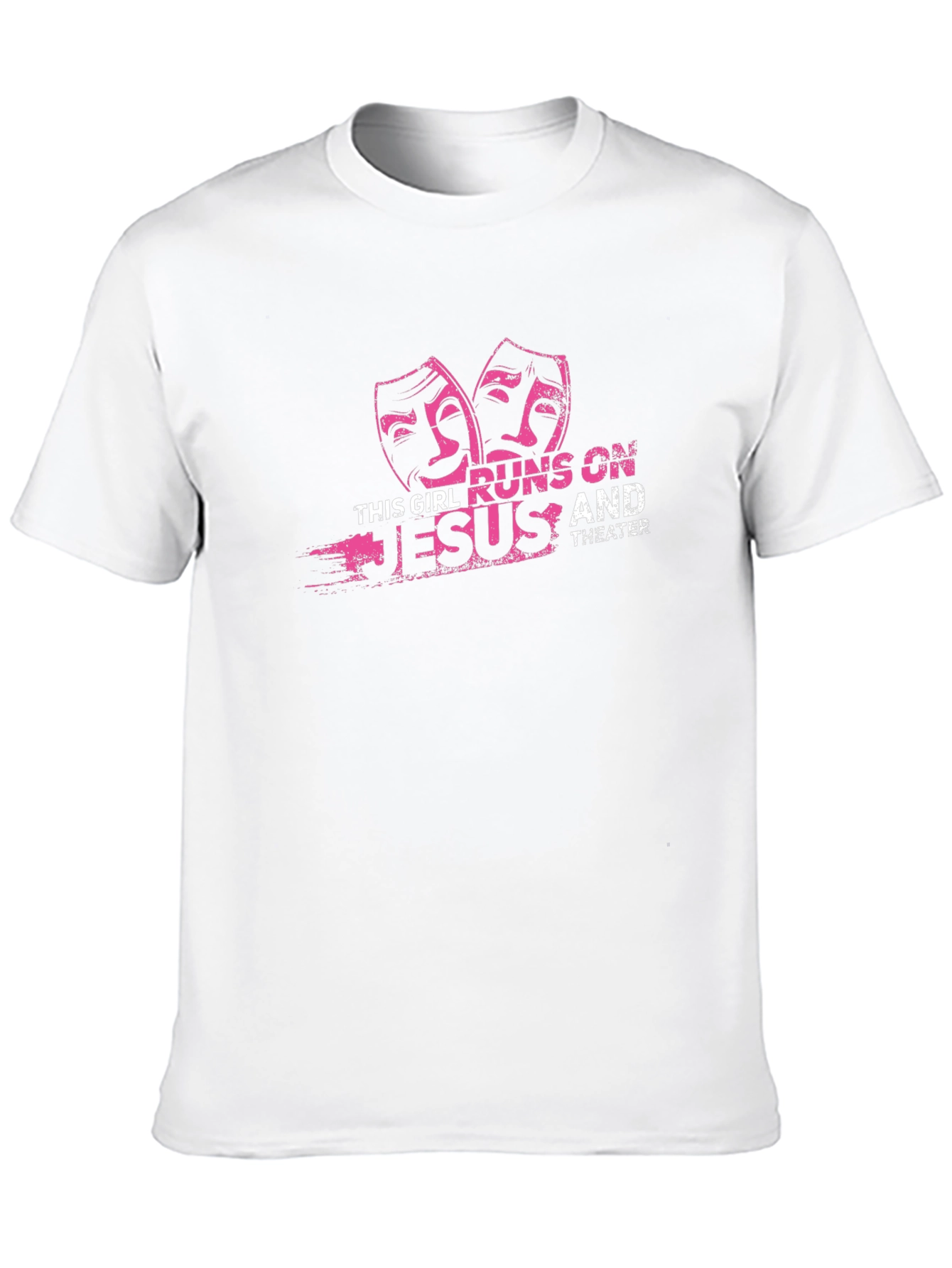 Runs on Jesus and Theater - Graphic T-Shirt