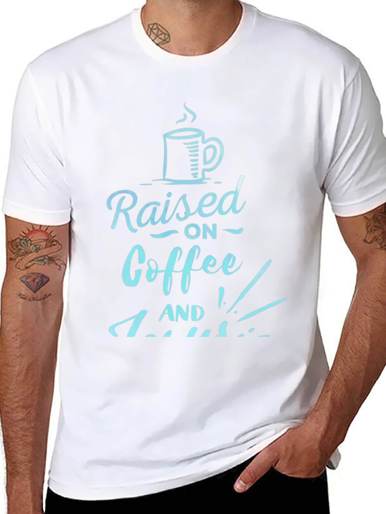 Coffee Lover Graphic Tee - Raised on Coffee and...