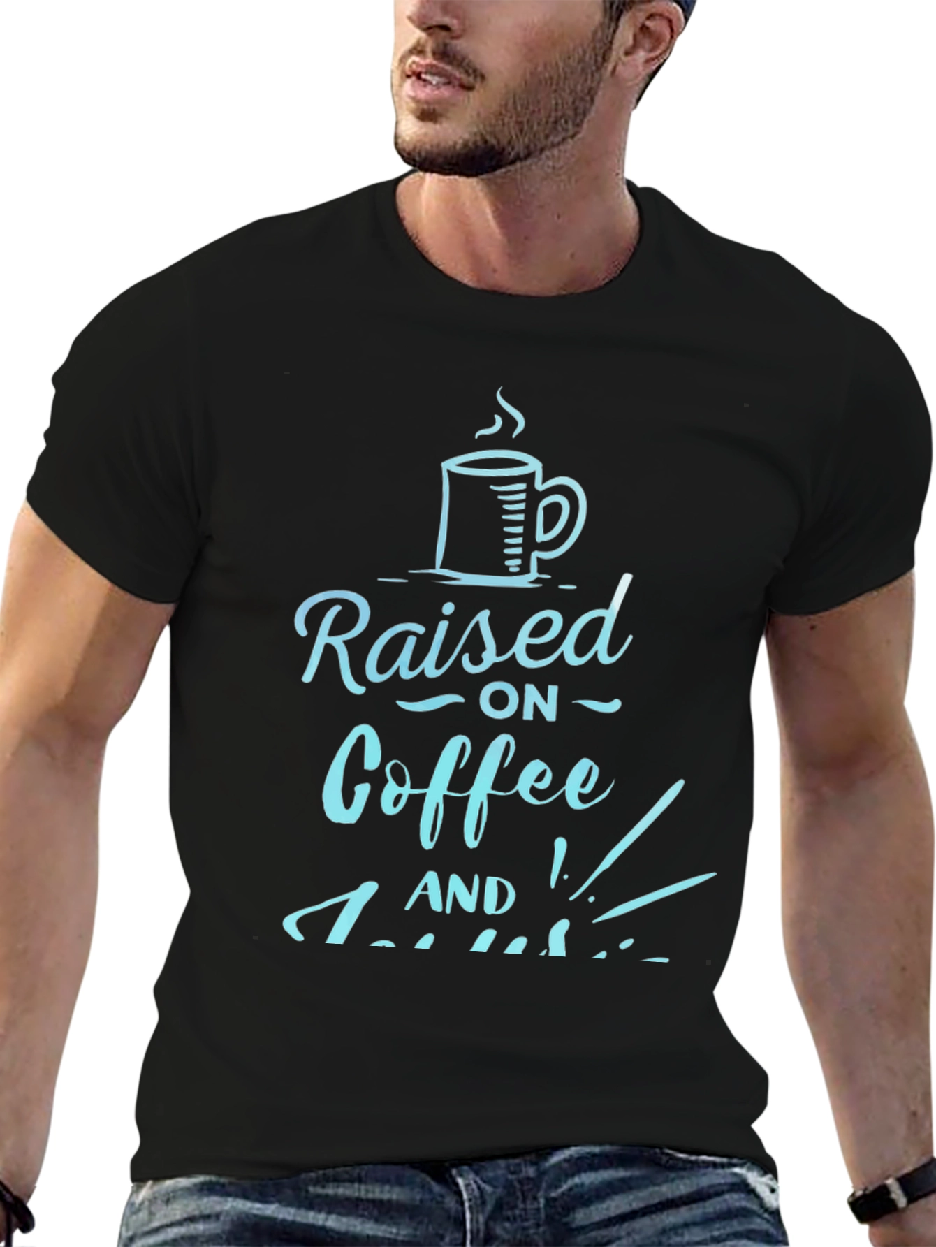 Coffee Lover Graphic Tee - Raised on Coffee and...