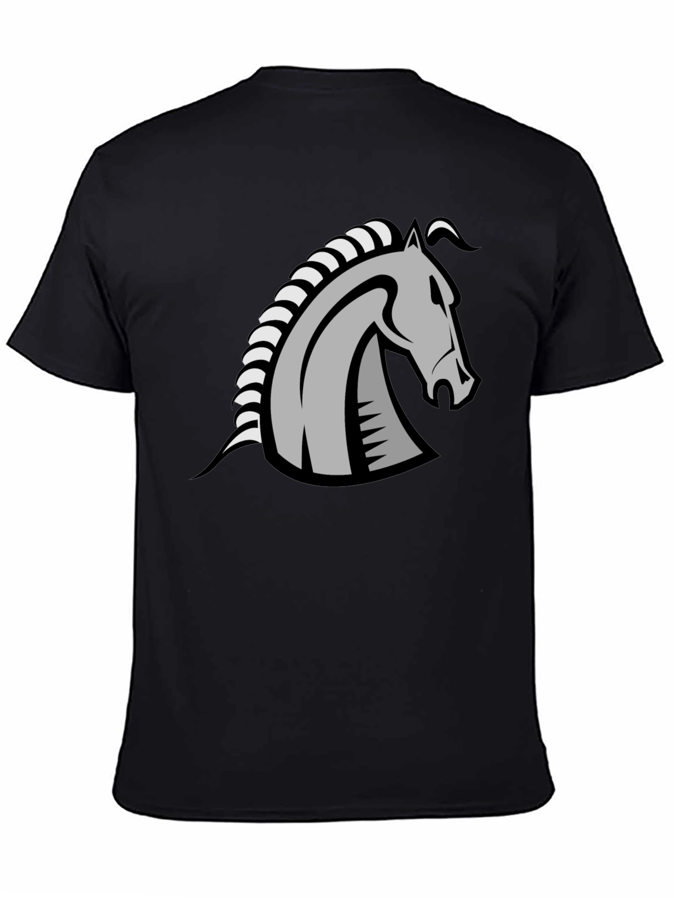 Knight Horse Graphic Tee - Stylish Black T-Shirt