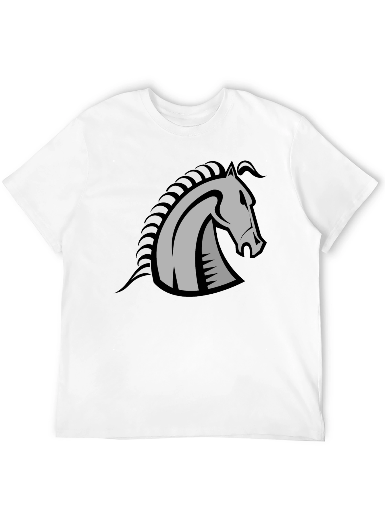 Knight Horse Graphic Tee - Stylish Black T-Shirt