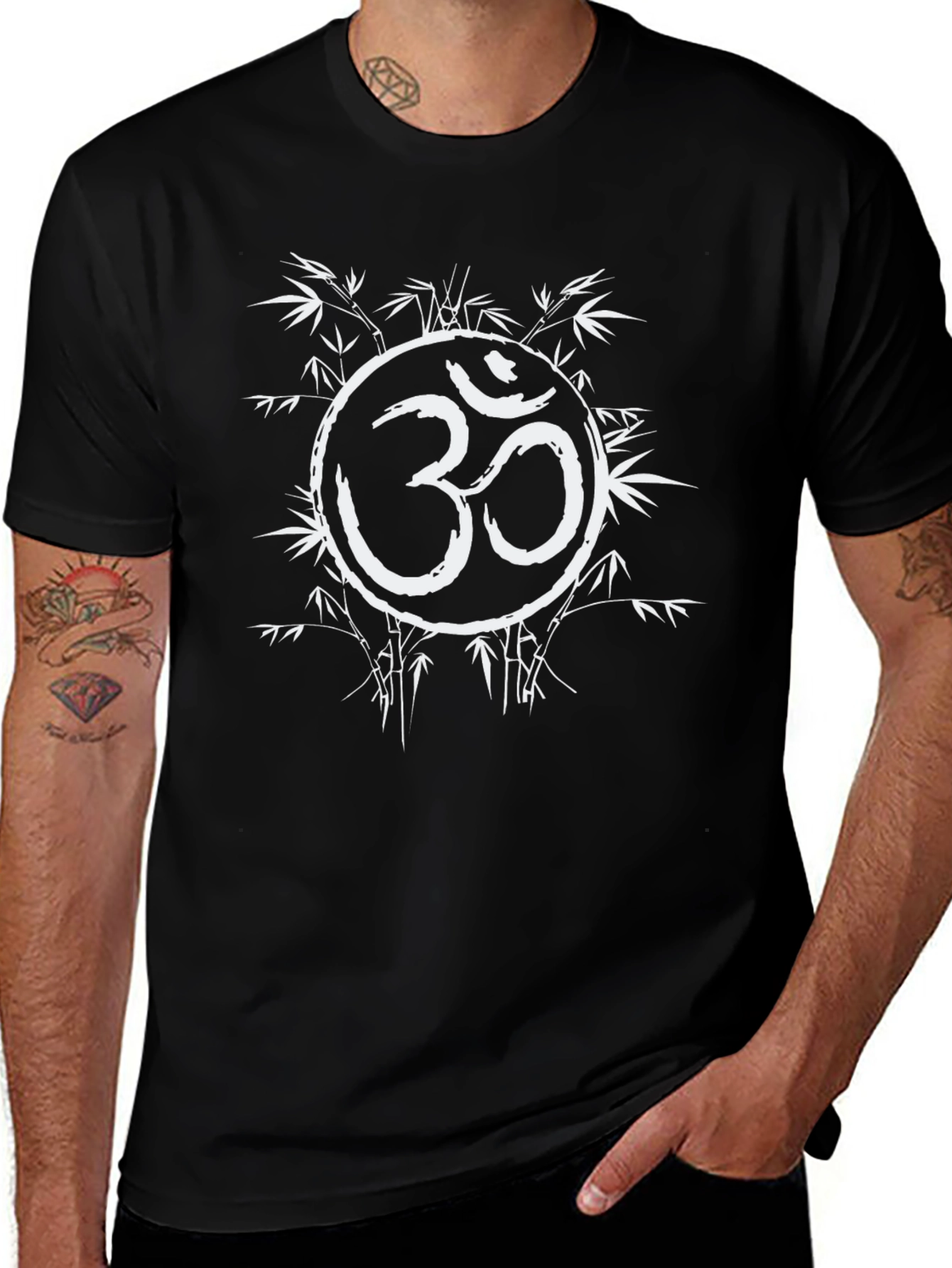 Om Symbol Bamboo Graphic Tee - Spiritual T-Shirt