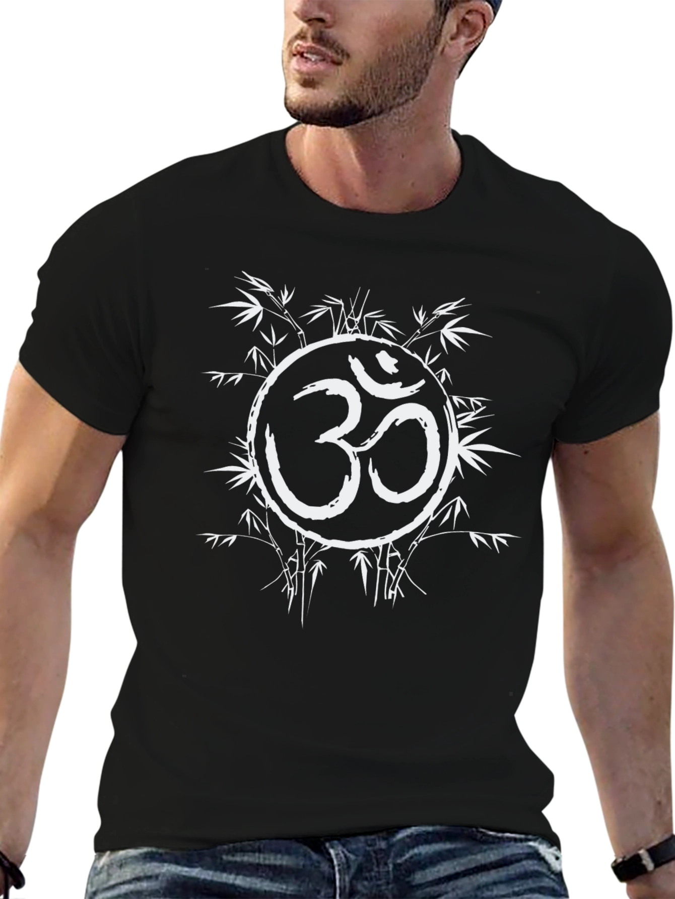 Om Symbol Bamboo Graphic Tee - Spiritual T-Shirt