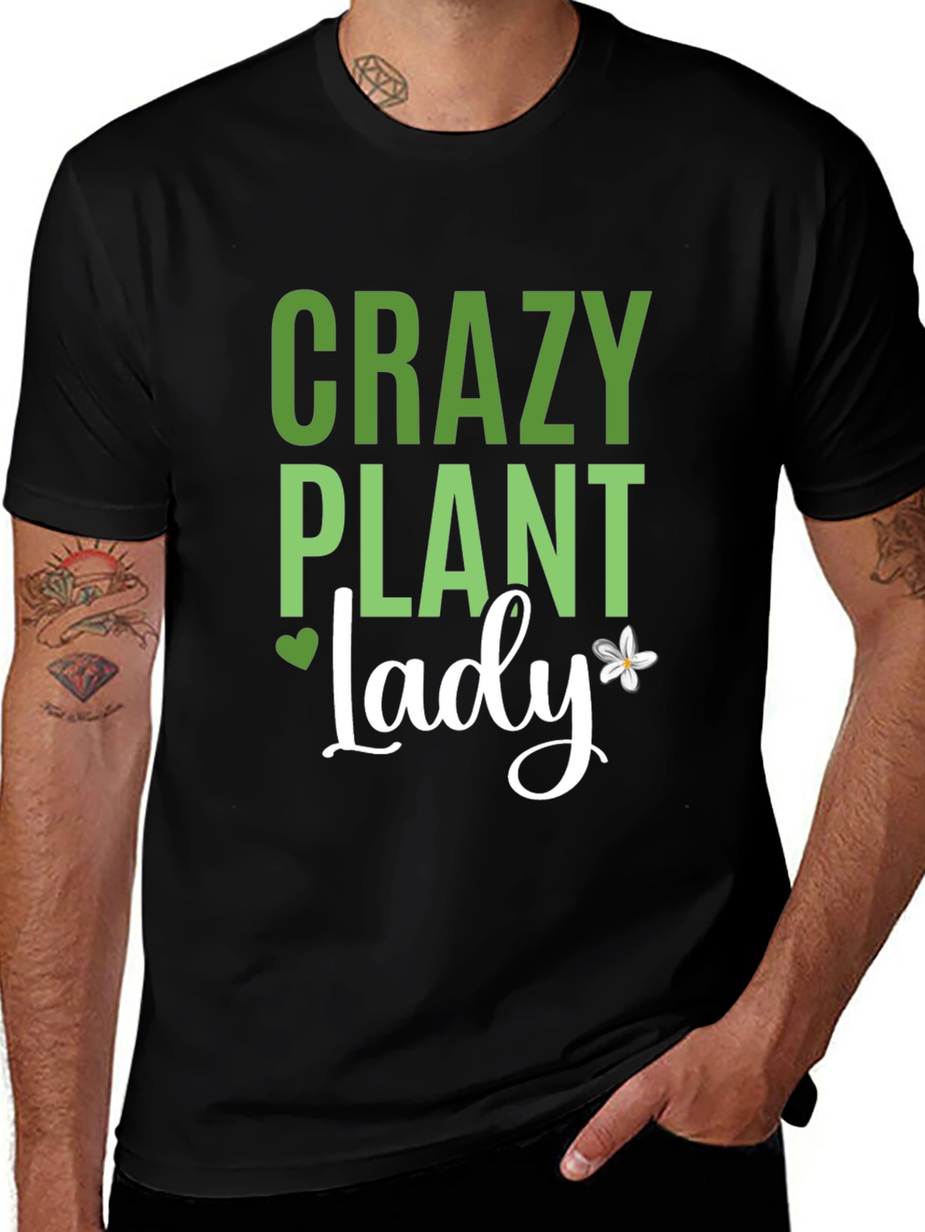 Crazy Plant Lady Graphic Tee - Black