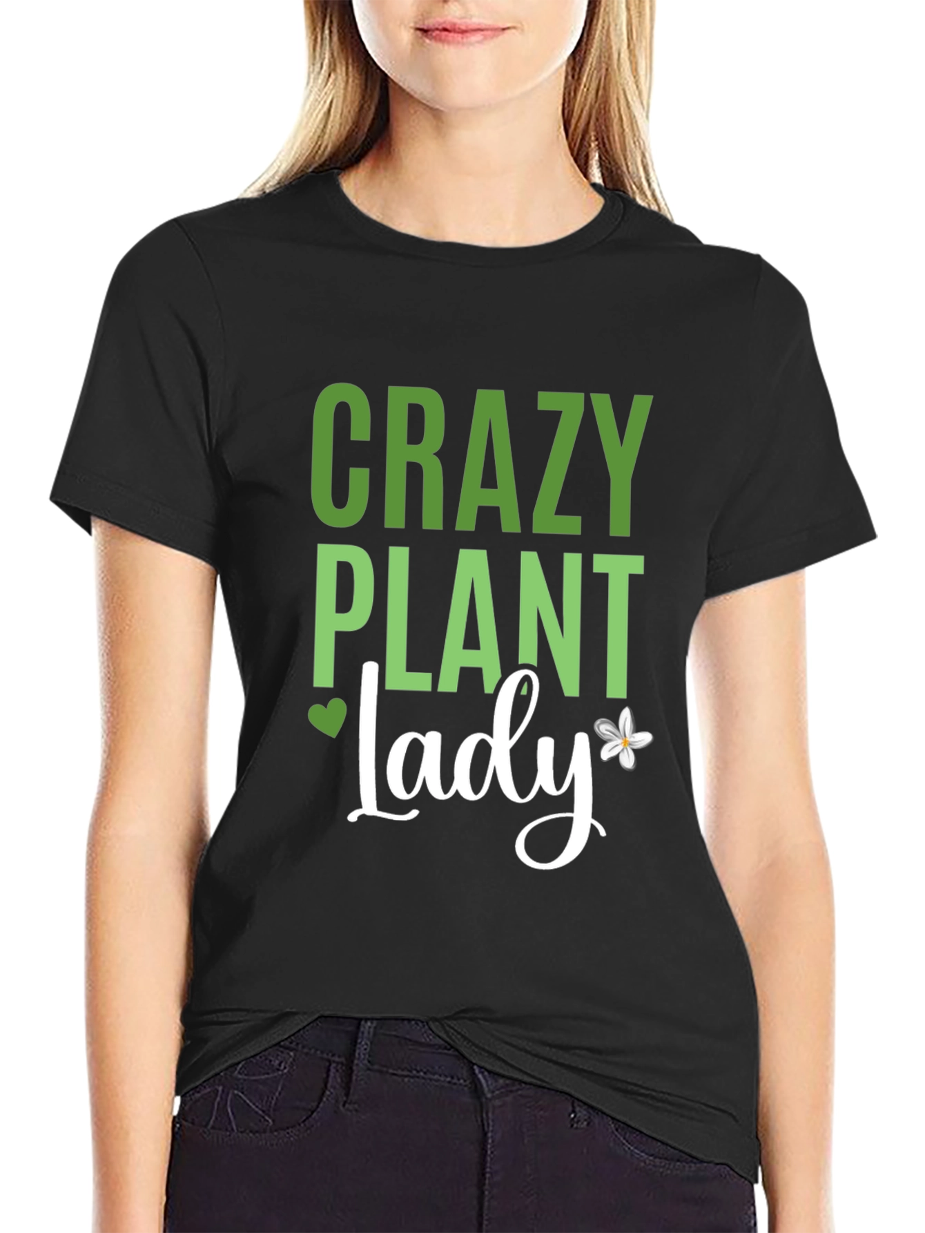 Crazy Plant Lady Graphic Tee - Black