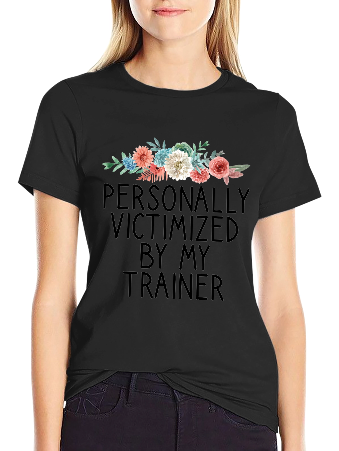 Victimized by My Trainer Floral T-Shirt