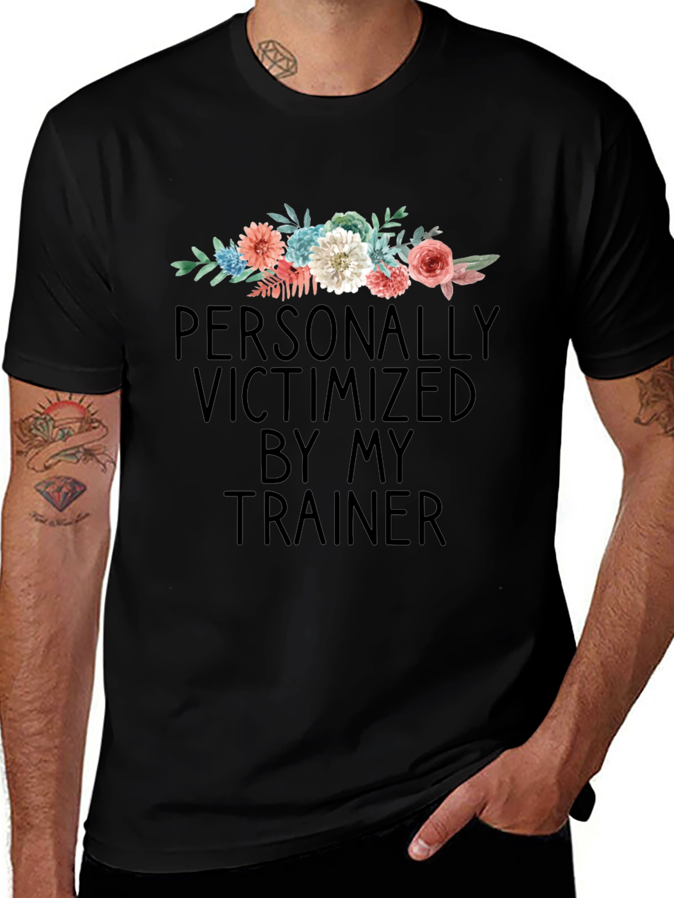 Victimized by My Trainer Floral T-Shirt
