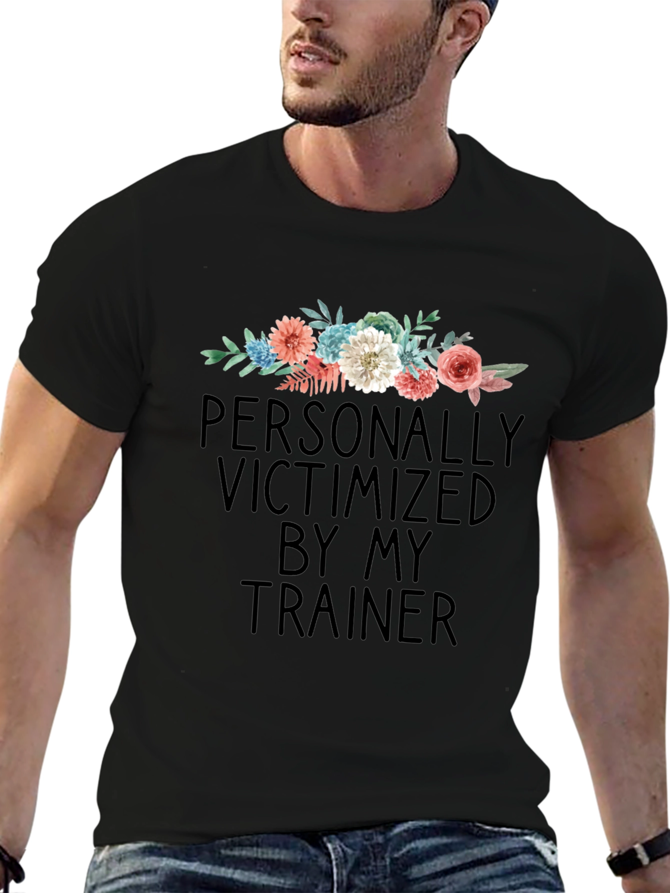 Victimized by My Trainer Floral T-Shirt