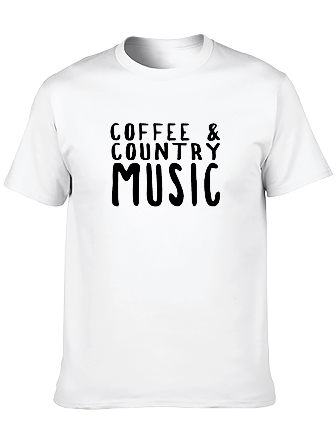 Coffee & Country Music Black T-Shirt