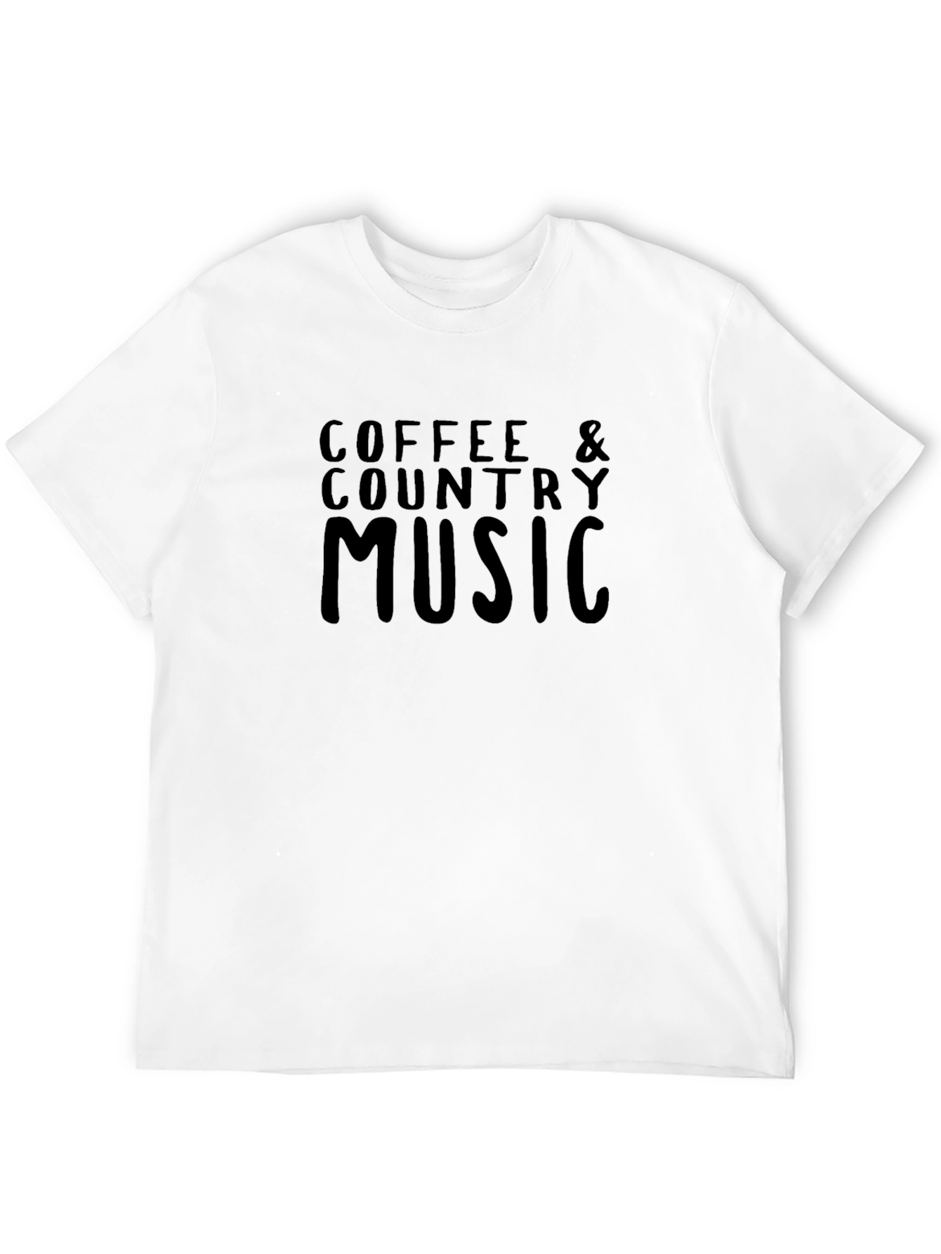 Coffee & Country Music Black T-Shirt