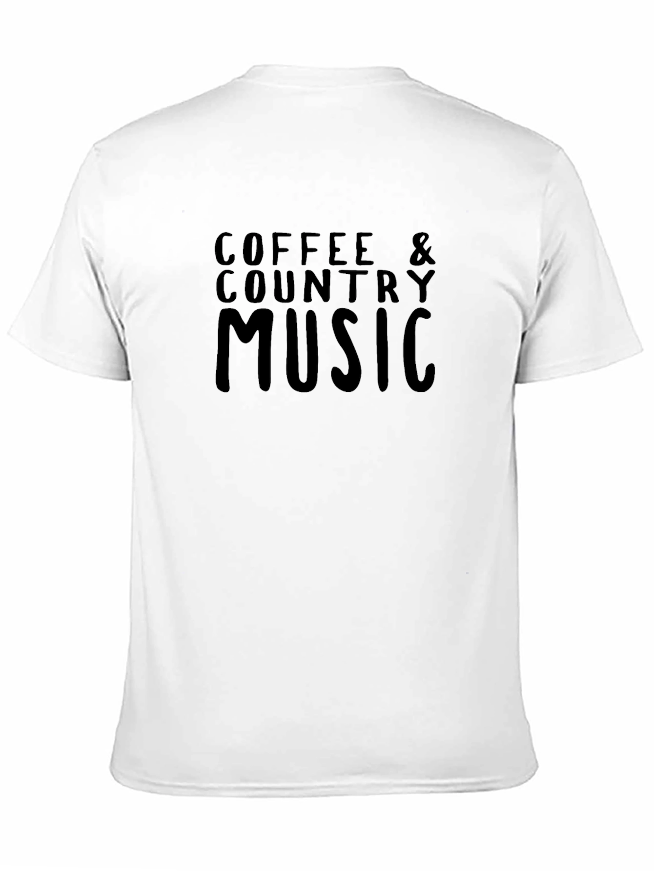 Coffee & Country Music Black T-Shirt