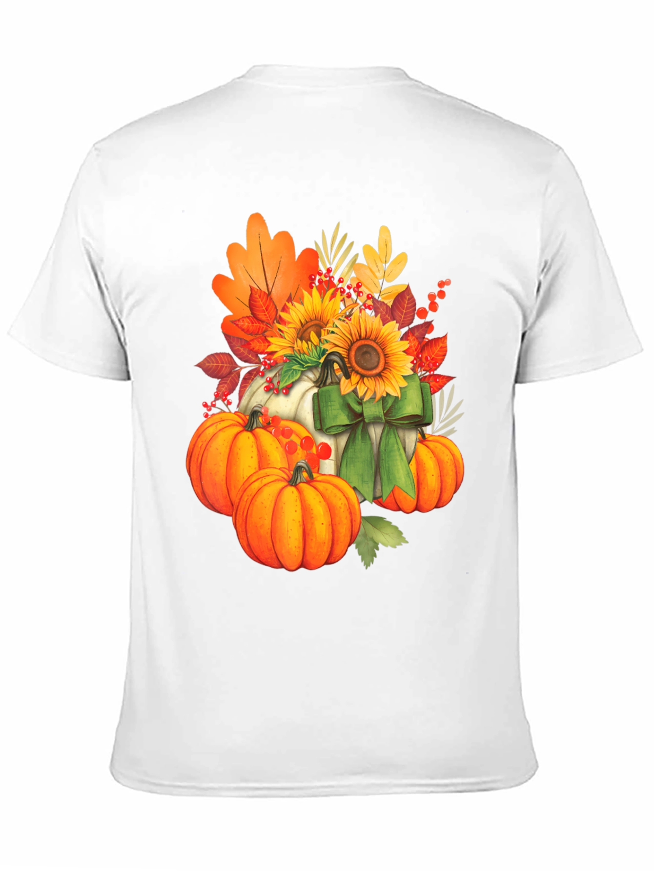 Fall Harvest Pumpkin & Sunflower Graphic Tee