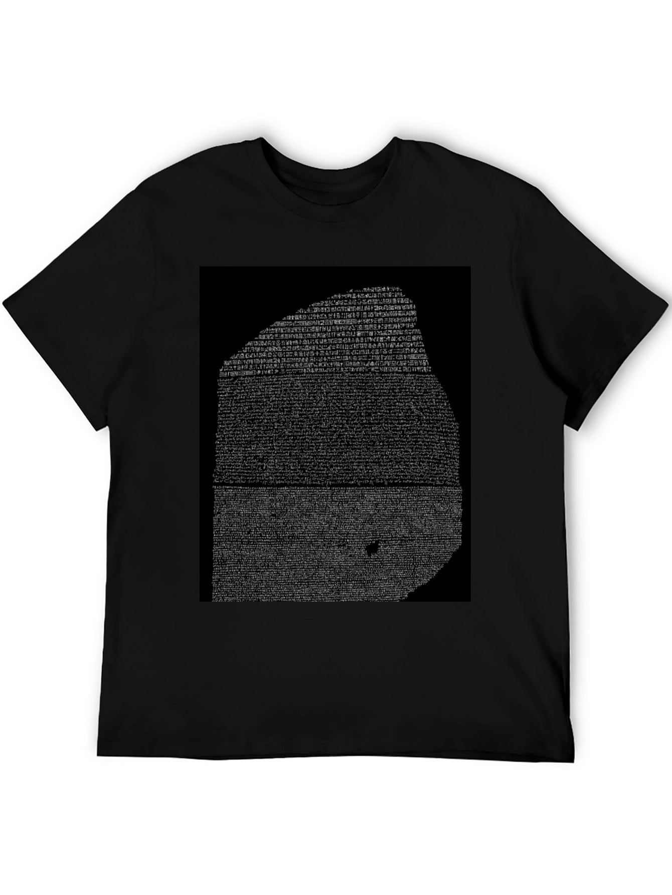Rosetta Stone Graphic Tee - Black Cotton T-Shirt