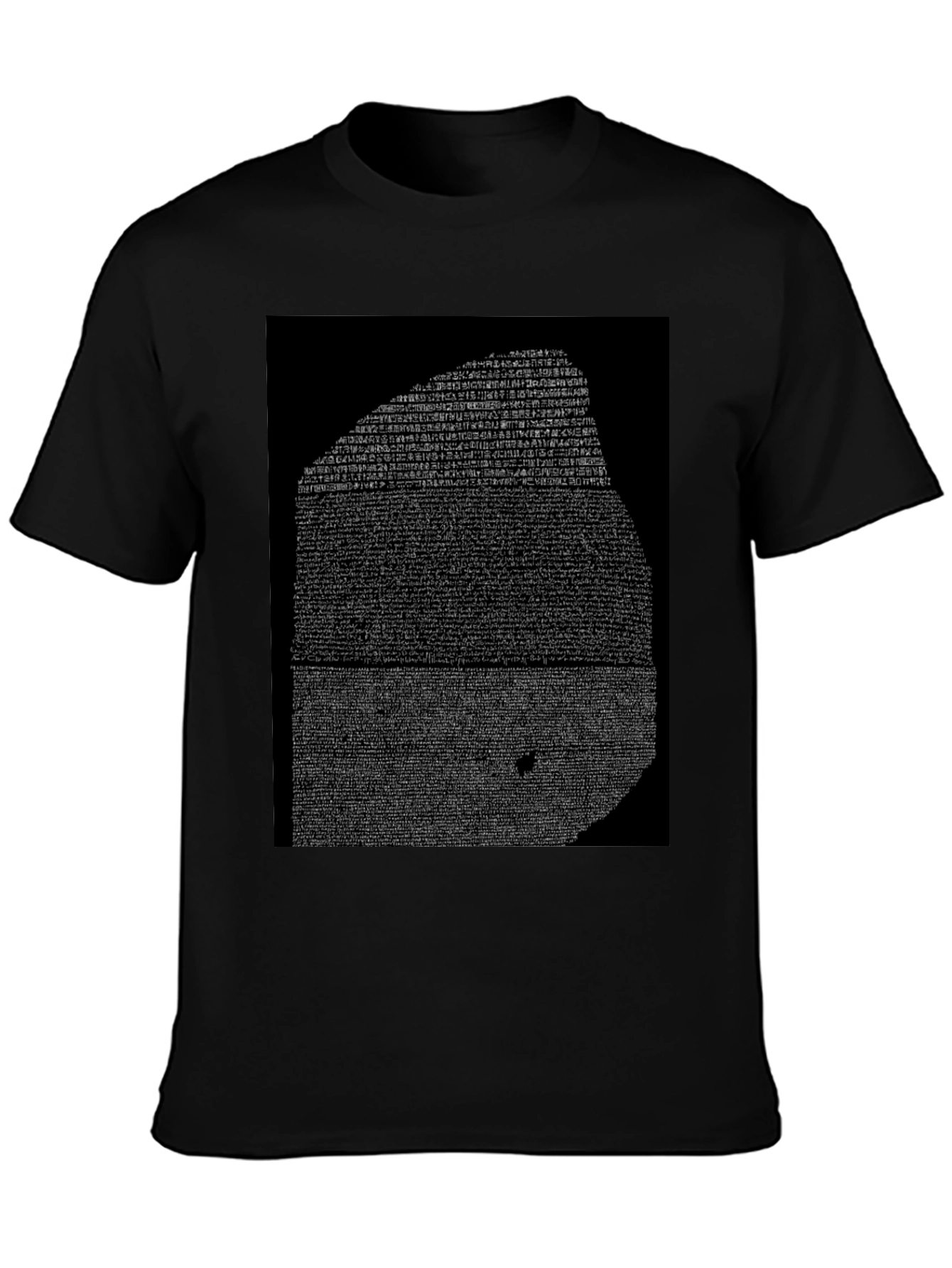 Rosetta Stone Graphic Tee - Black Cotton T-Shirt