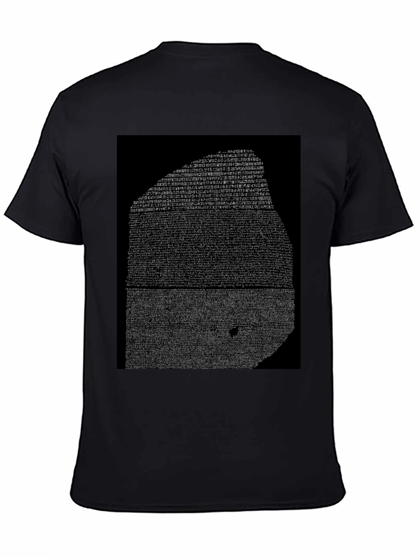 Rosetta Stone Graphic Tee - Black Cotton T-Shirt