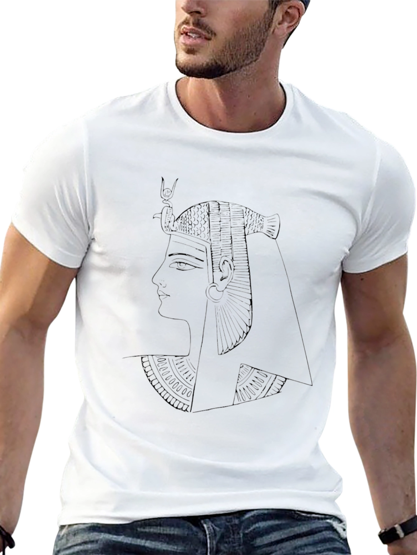 Egyptian Queen Graphic Tee - Stylish Black T-Shirt