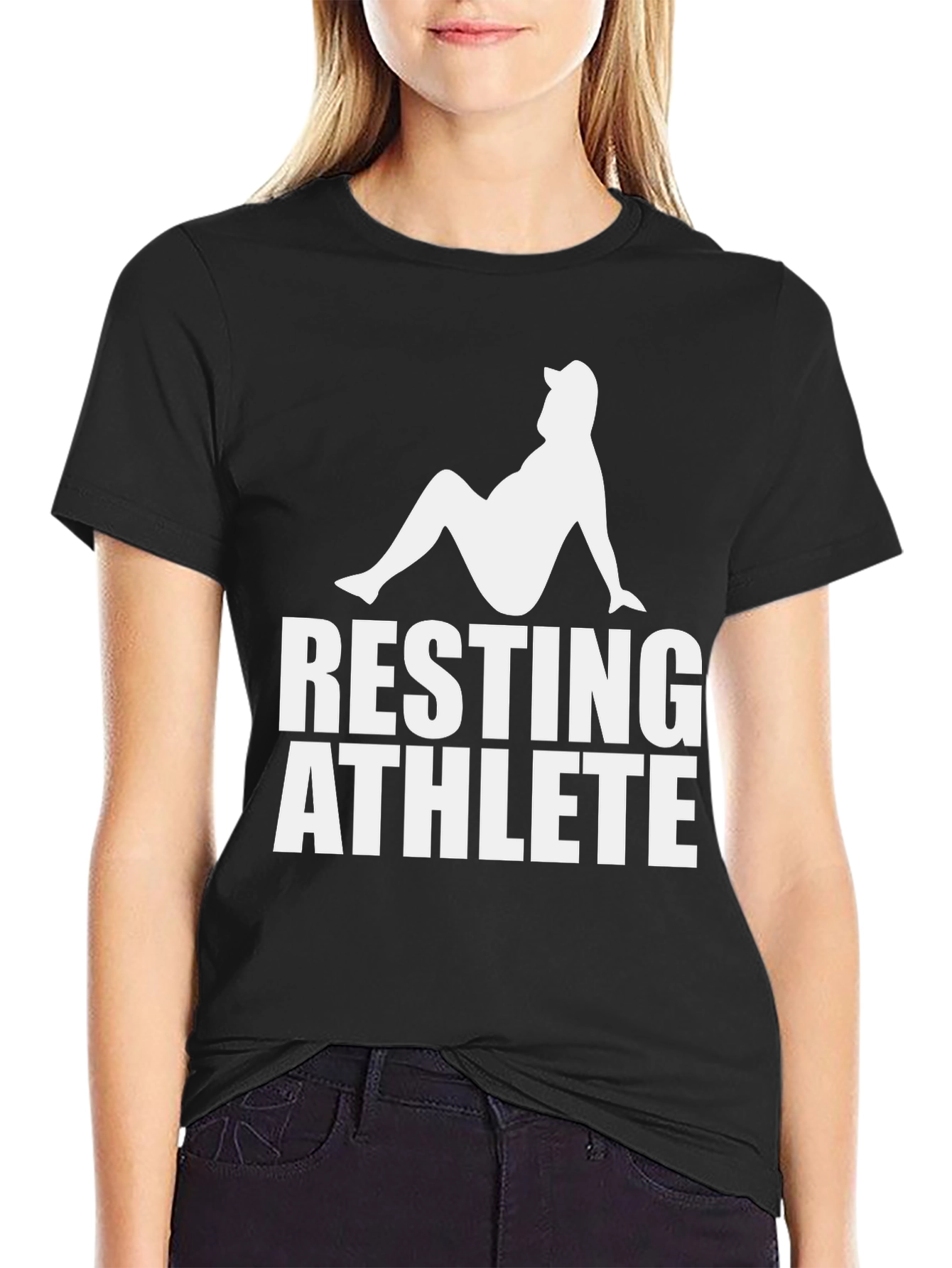 Resting Athlete Graphic Tee - Funny Relaxed Fit Shirt