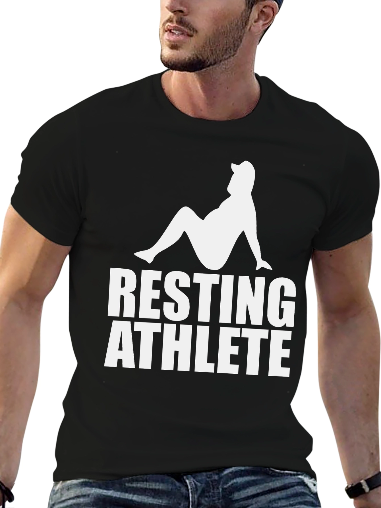 Resting Athlete Graphic Tee - Funny Relaxed Fit Shirt