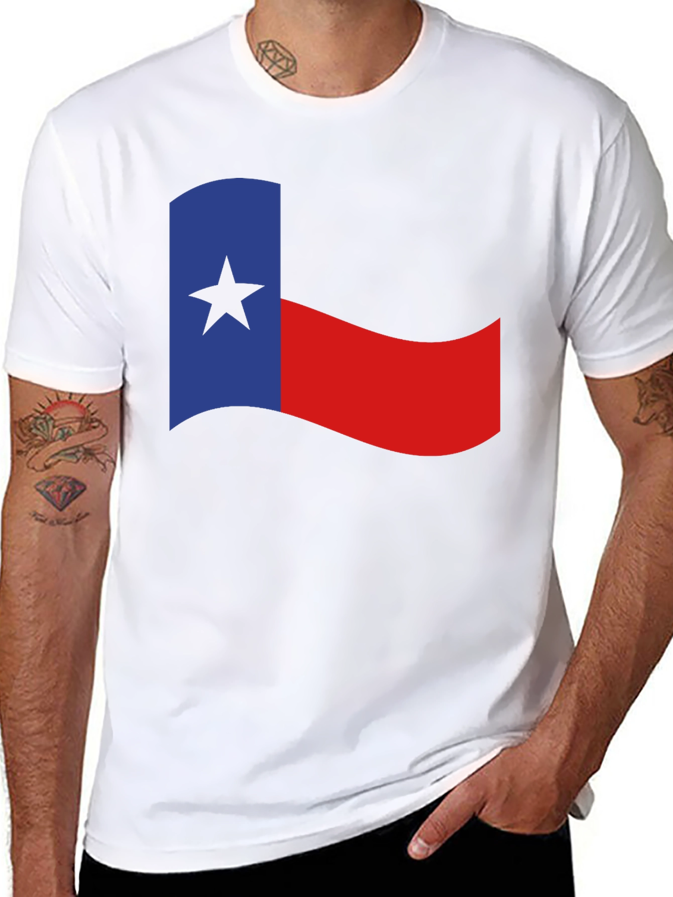 Texas Flag Graphic Black T-Shirt