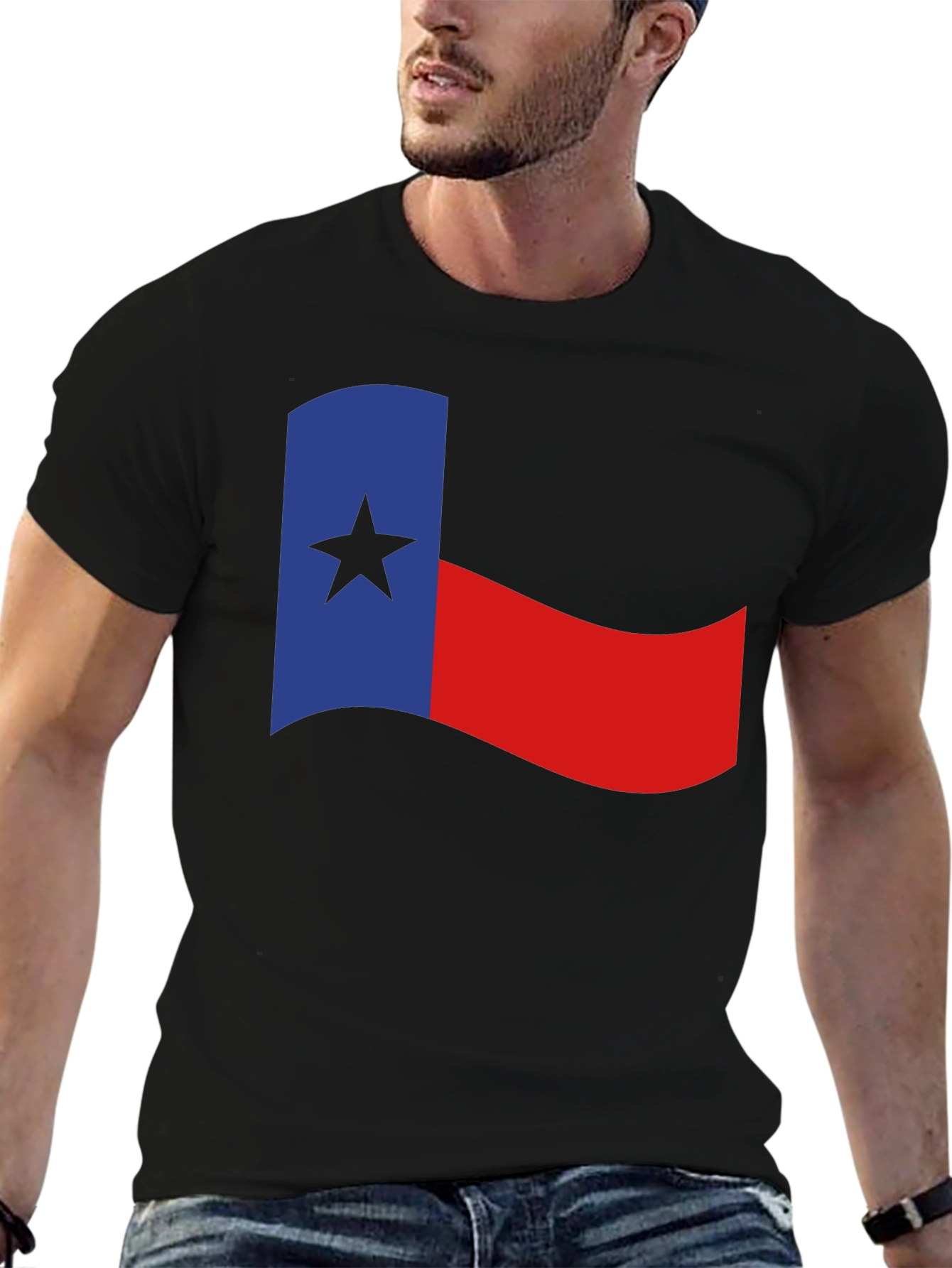 Texas Flag Graphic Black T-Shirt