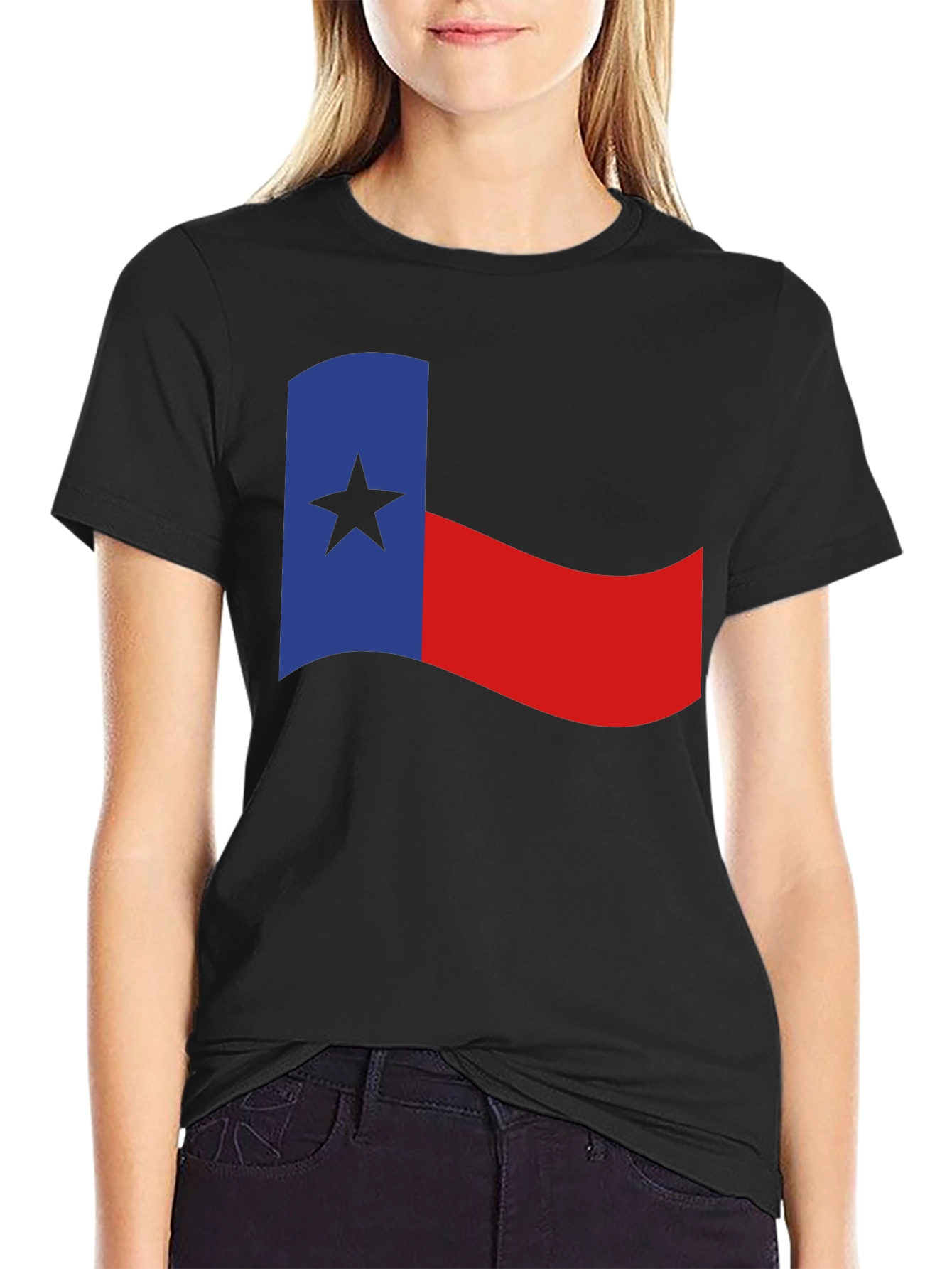 Texas Flag Graphic Black T-Shirt