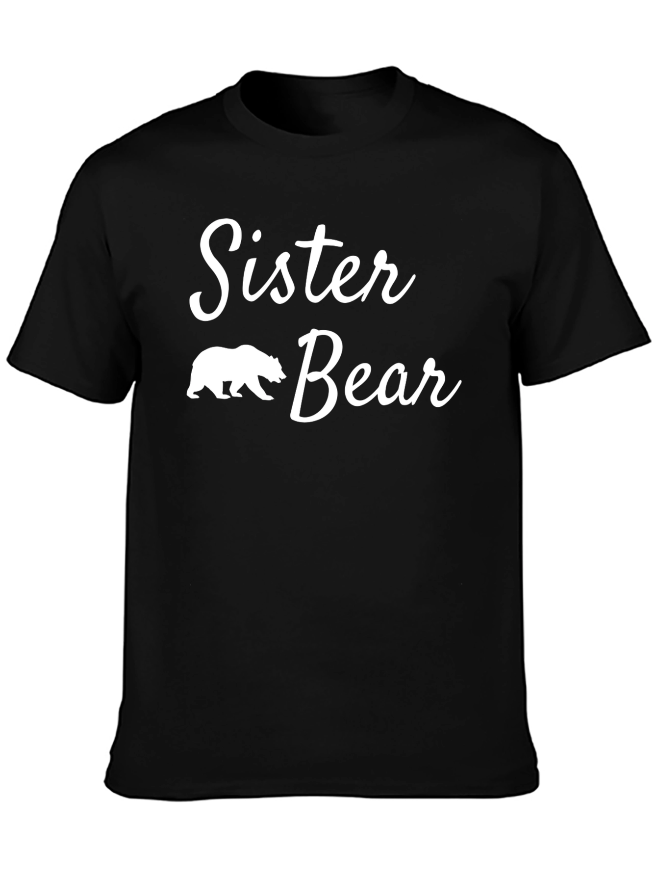 Sister Bear Black Graphic T-Shirt