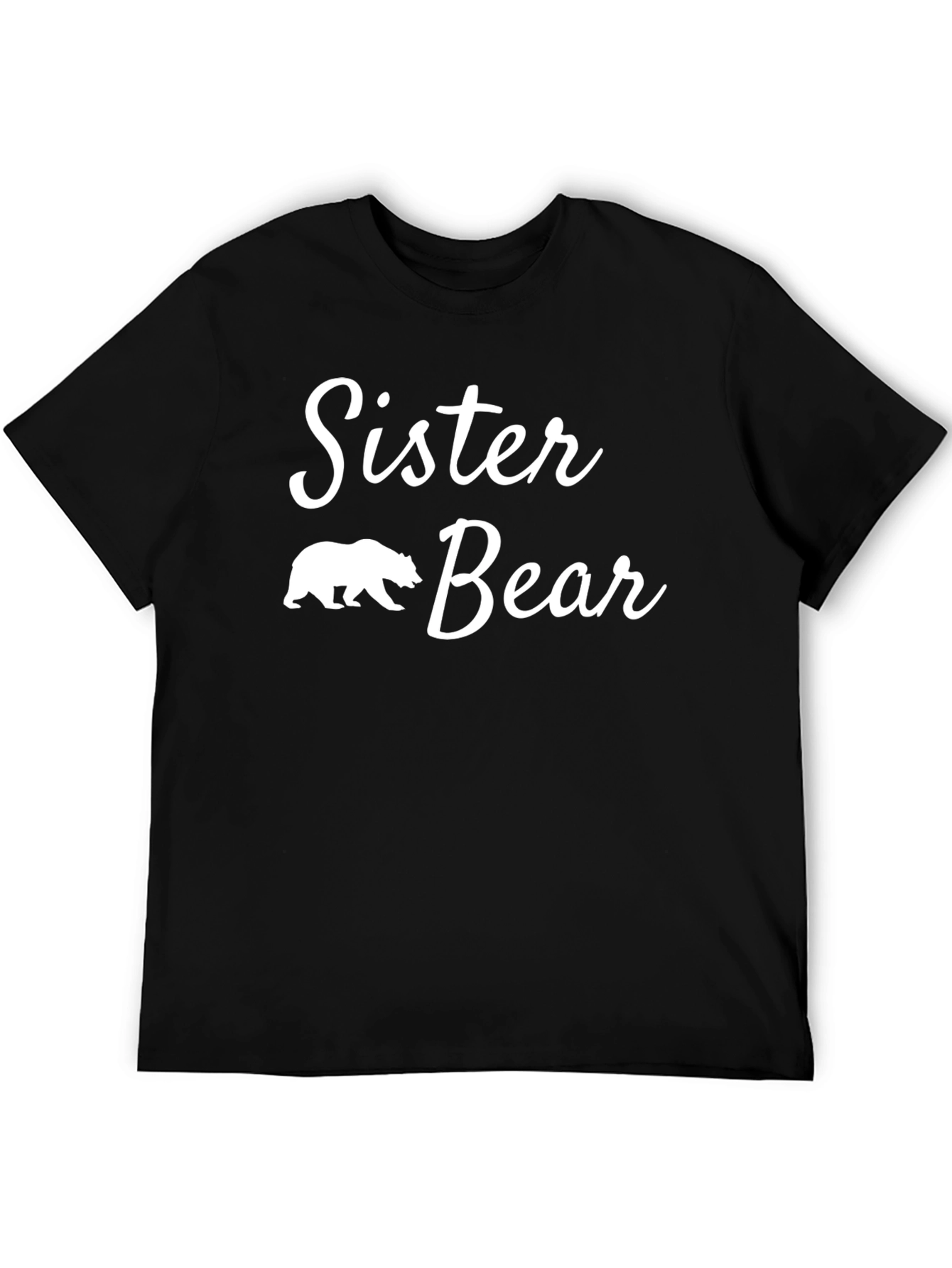 Sister Bear Black Graphic T-Shirt