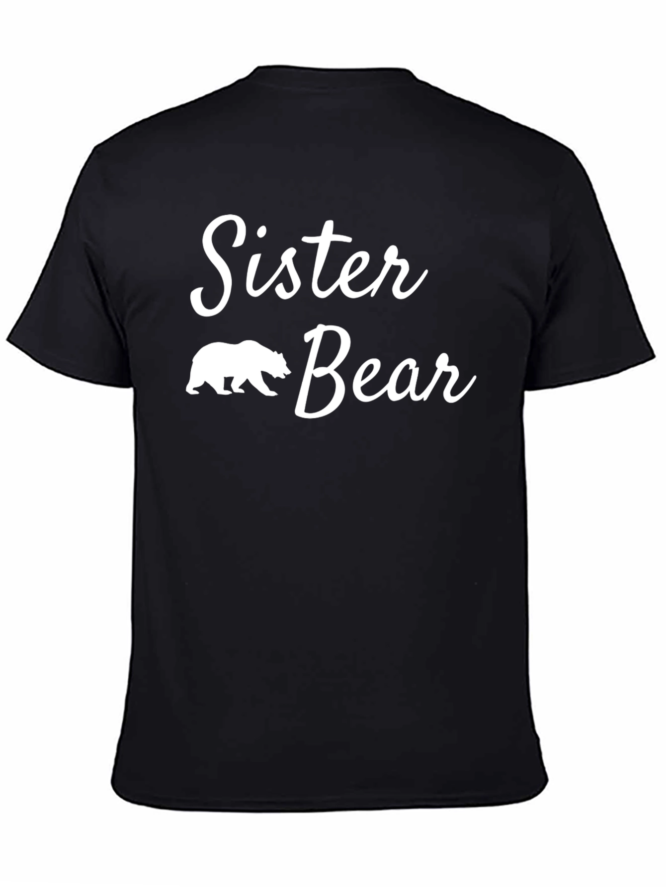Sister Bear Black Graphic T-Shirt