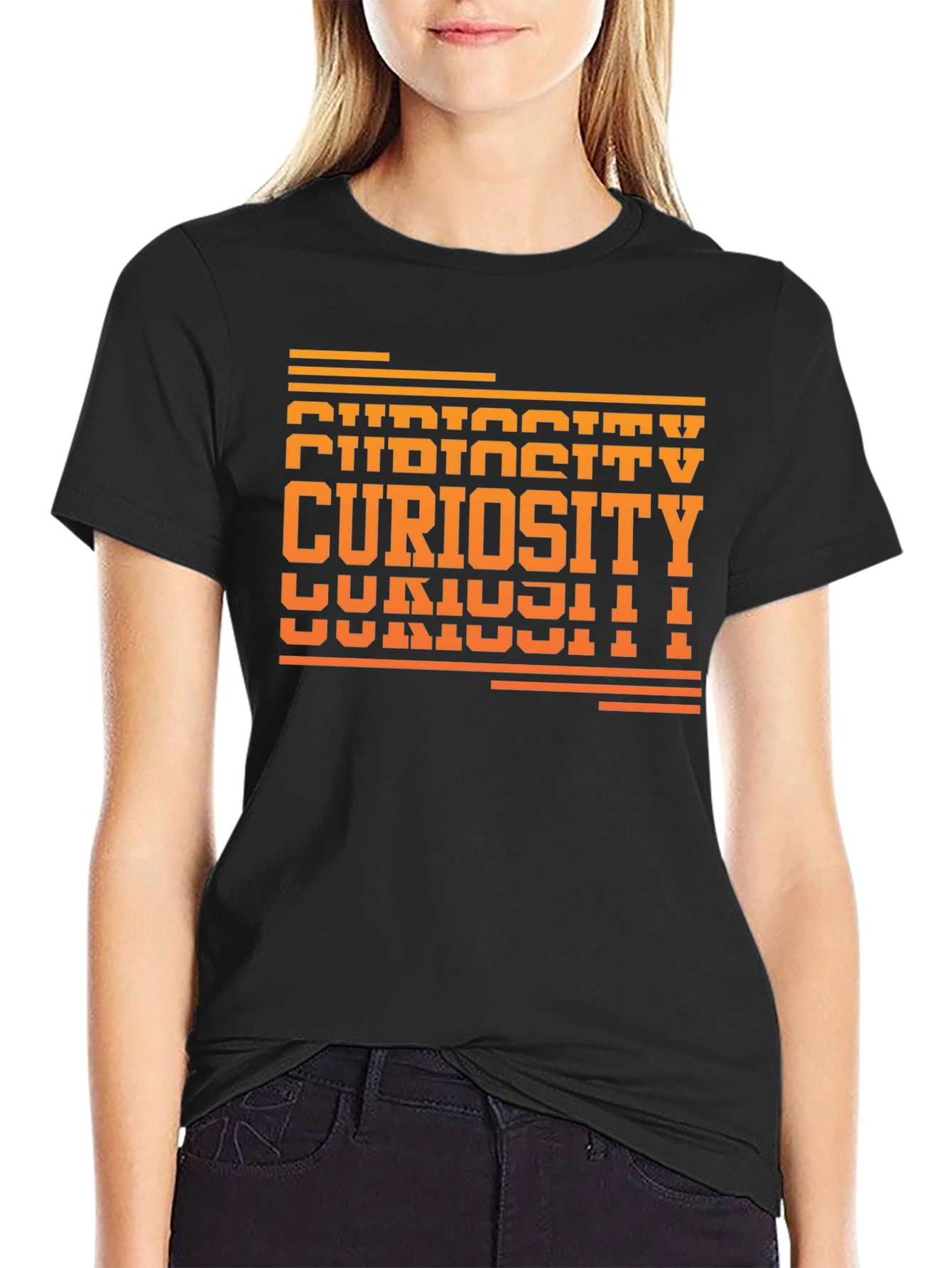 Curiosity Graphic Tee - Unisex Black T-Shirt