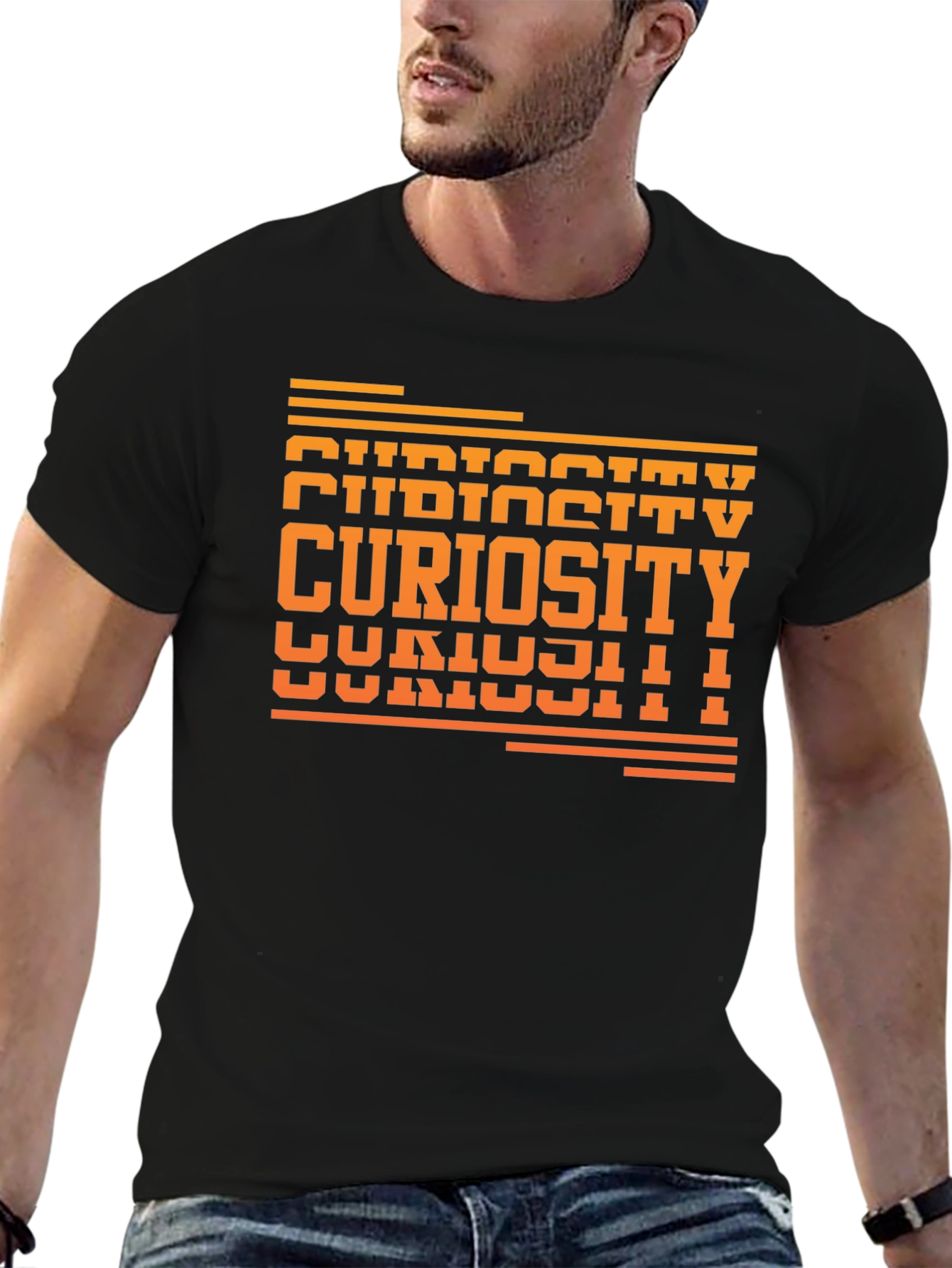 Curiosity Graphic Tee - Unisex Black T-Shirt