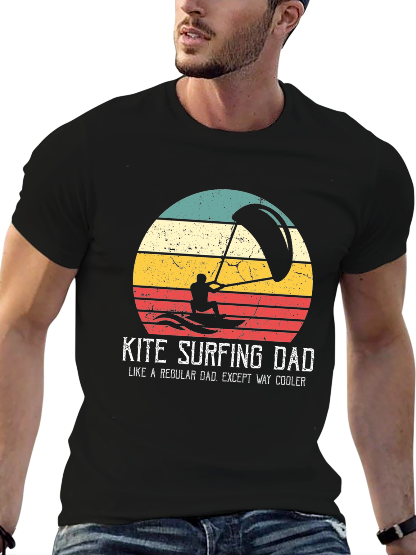 Kite Surfing Dad T-Shirt - Cool Dad Tee
