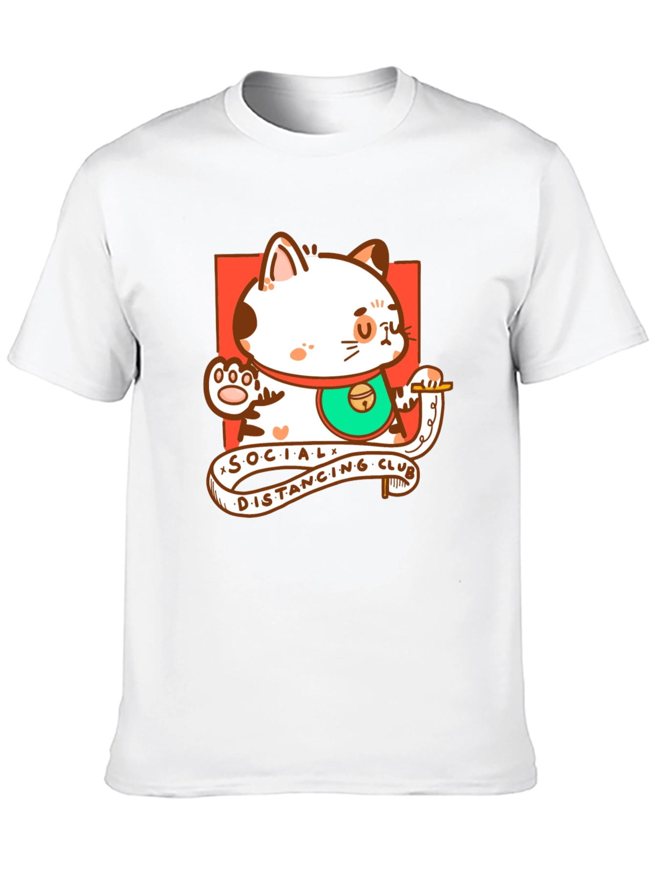 Social Distancing Club Cat T-Shirt