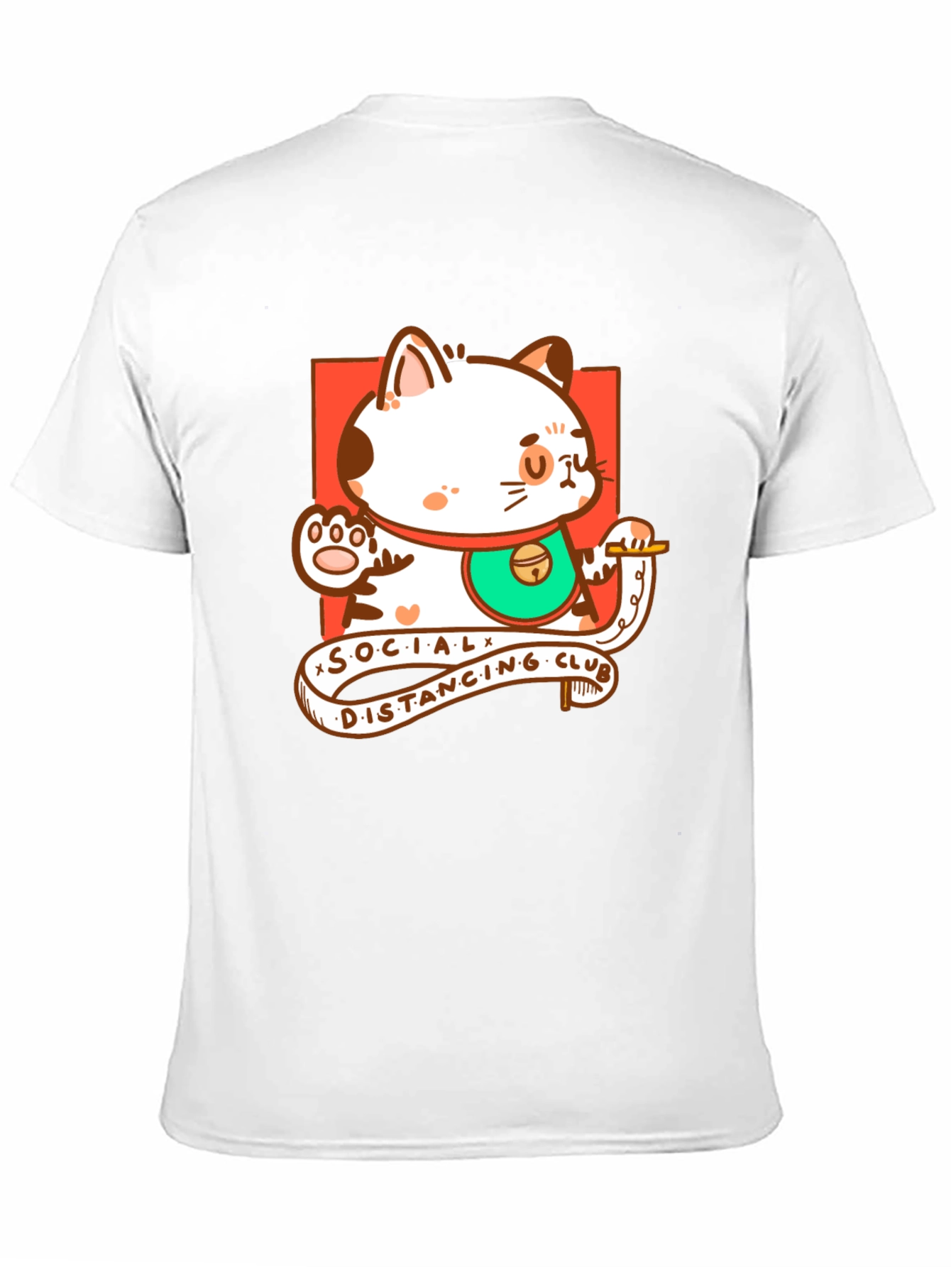 Social Distancing Club Cat T-Shirt