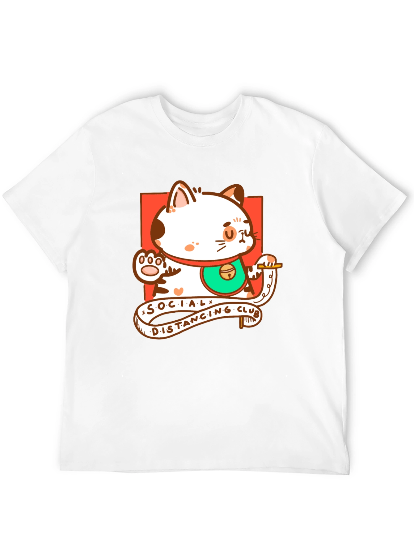 Social Distancing Club Cat T-Shirt