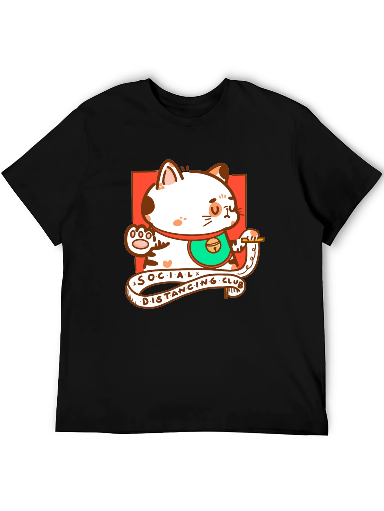 Social Distancing Club Cat T-Shirt
