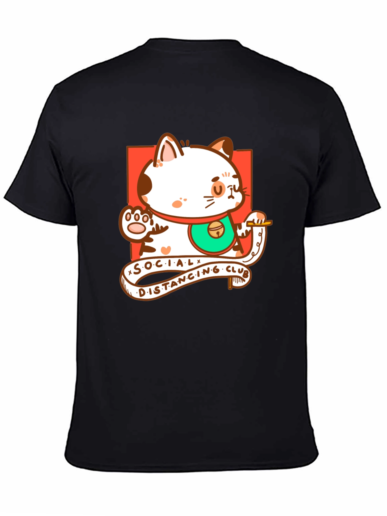 Social Distancing Club Cat T-Shirt