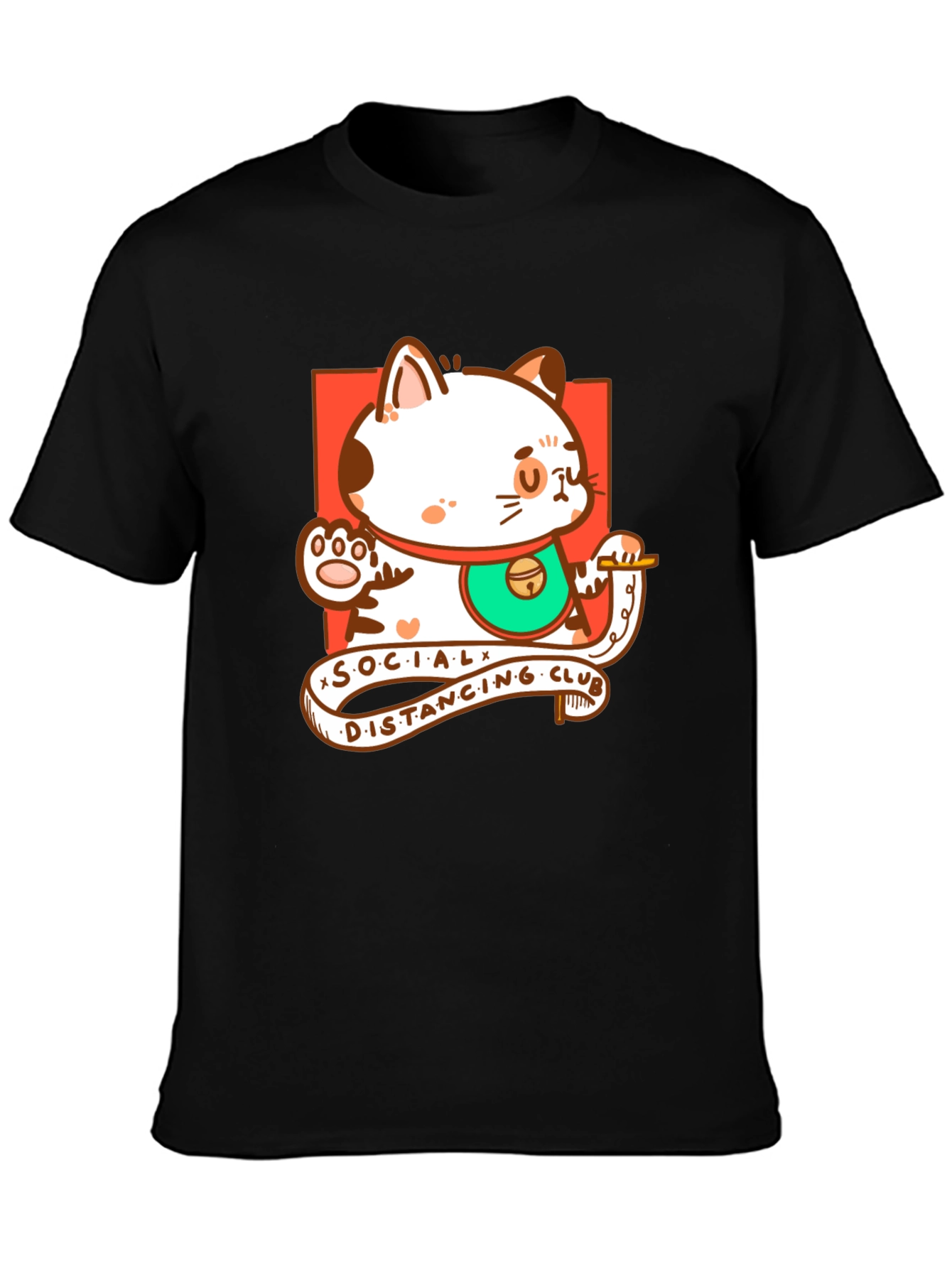 Social Distancing Club Cat T-Shirt