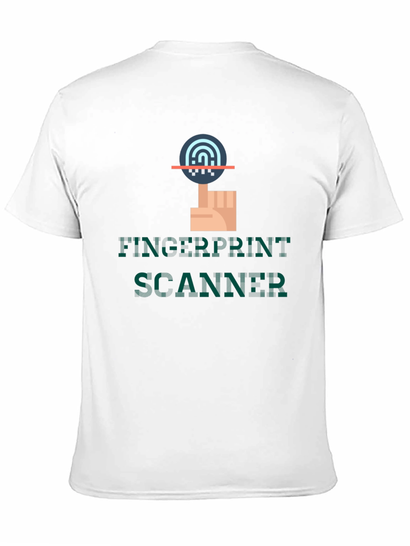 Fingerprint Scanner Graphic Tee - Modern Tech Style